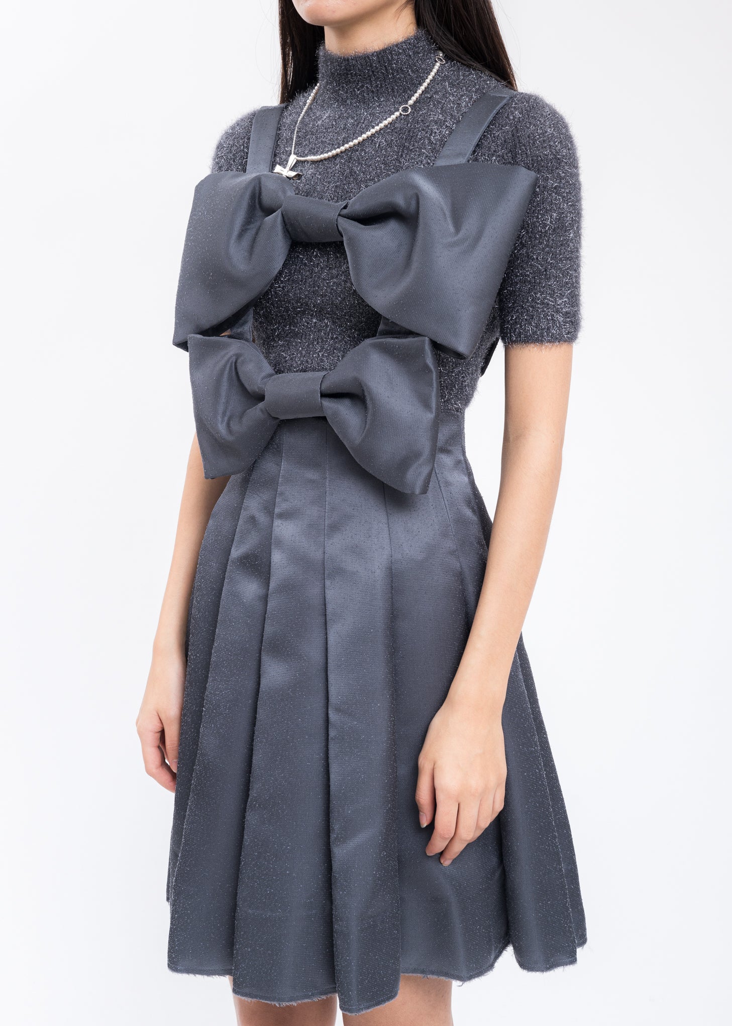 Grey Bow Dress - Image 4