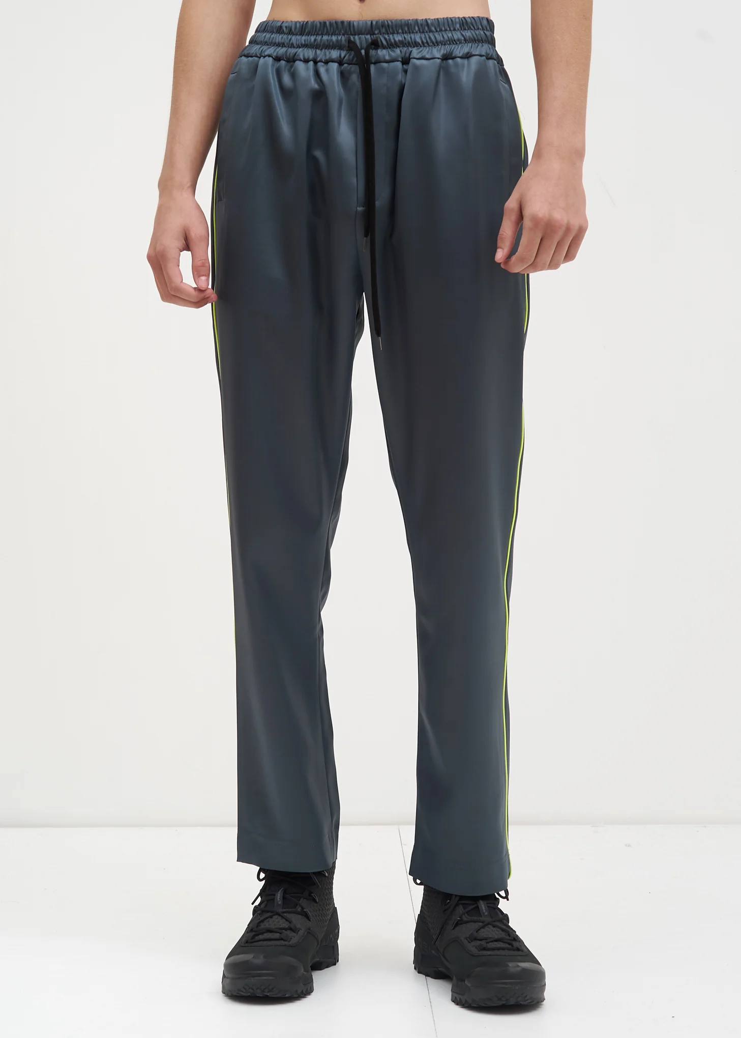 Grey Buck Satin Trackpants