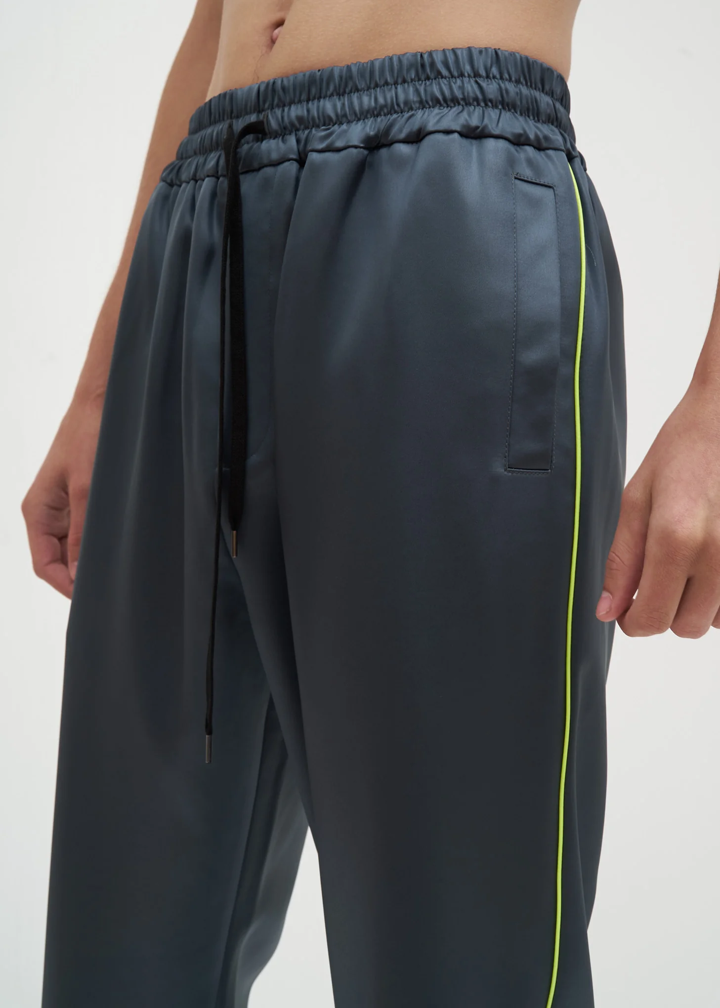 Grey Buck Satin Trackpants - Image 6