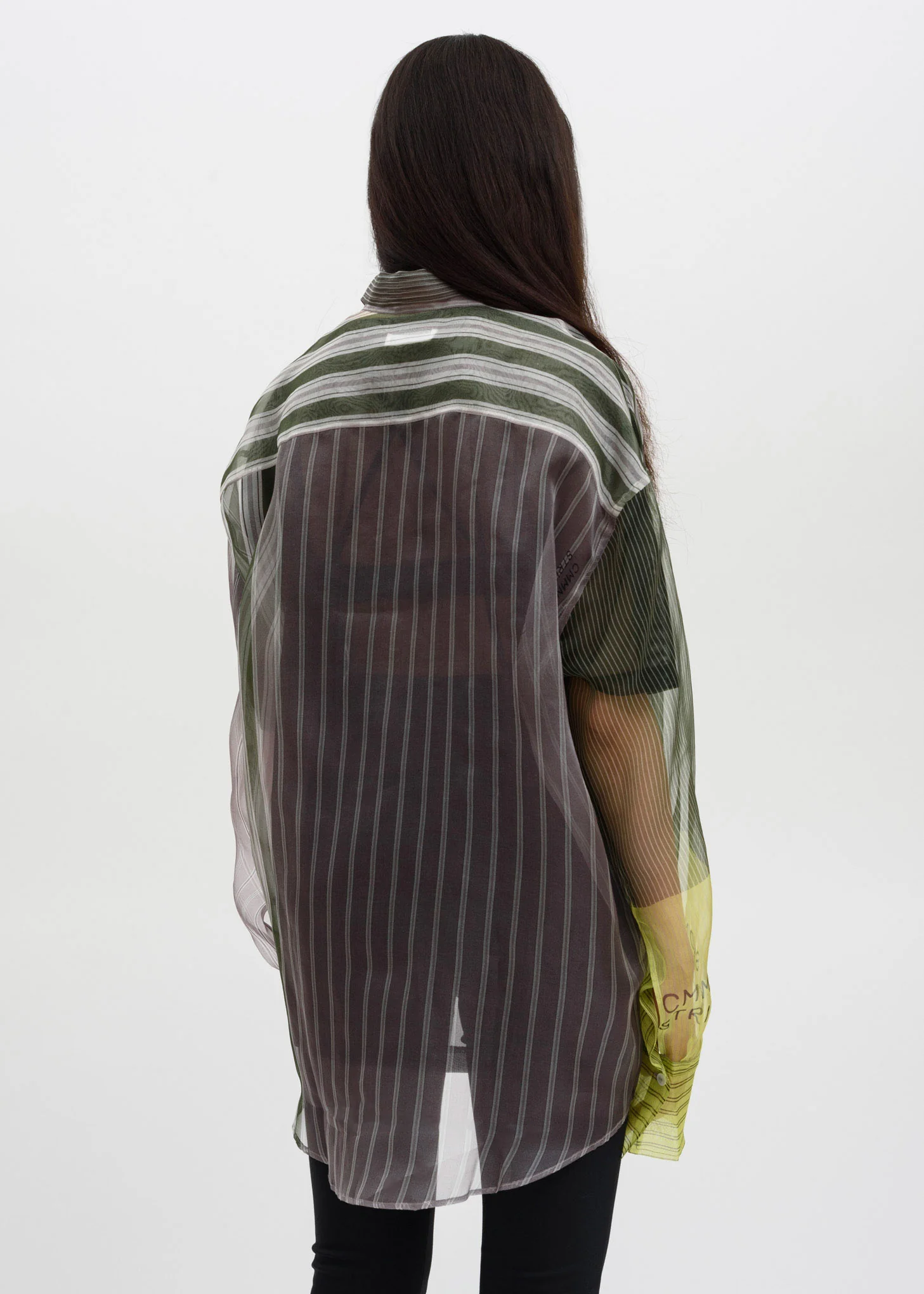Grey Cecil Strike Off Silk Shirt - Image 3