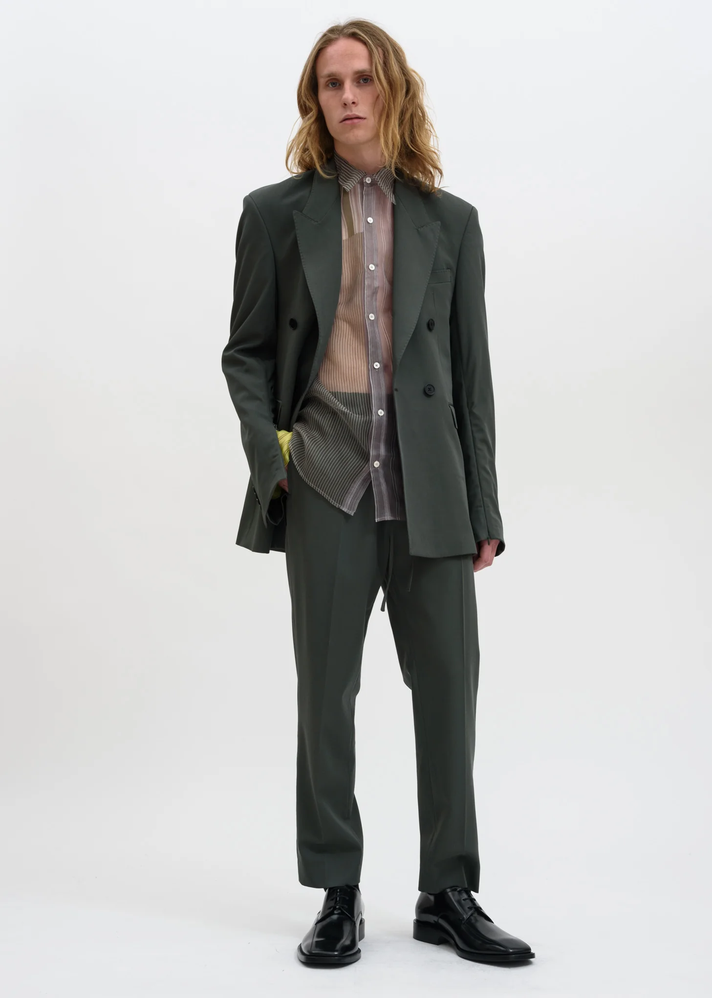 Grey Cecil Strike Off Silk Shirt - Image 2