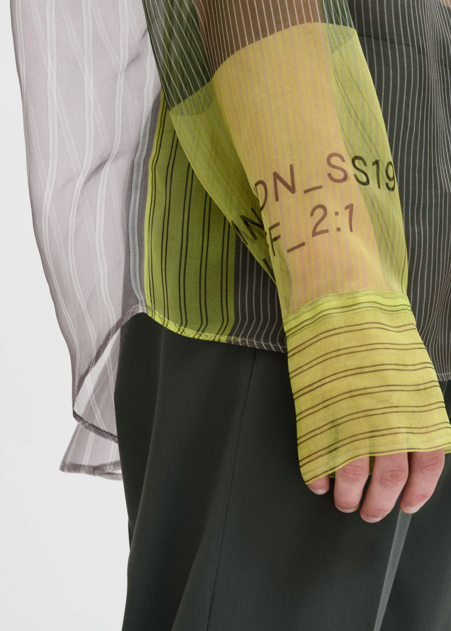 Grey Cecil Strike Off Silk Shirt - Image 3