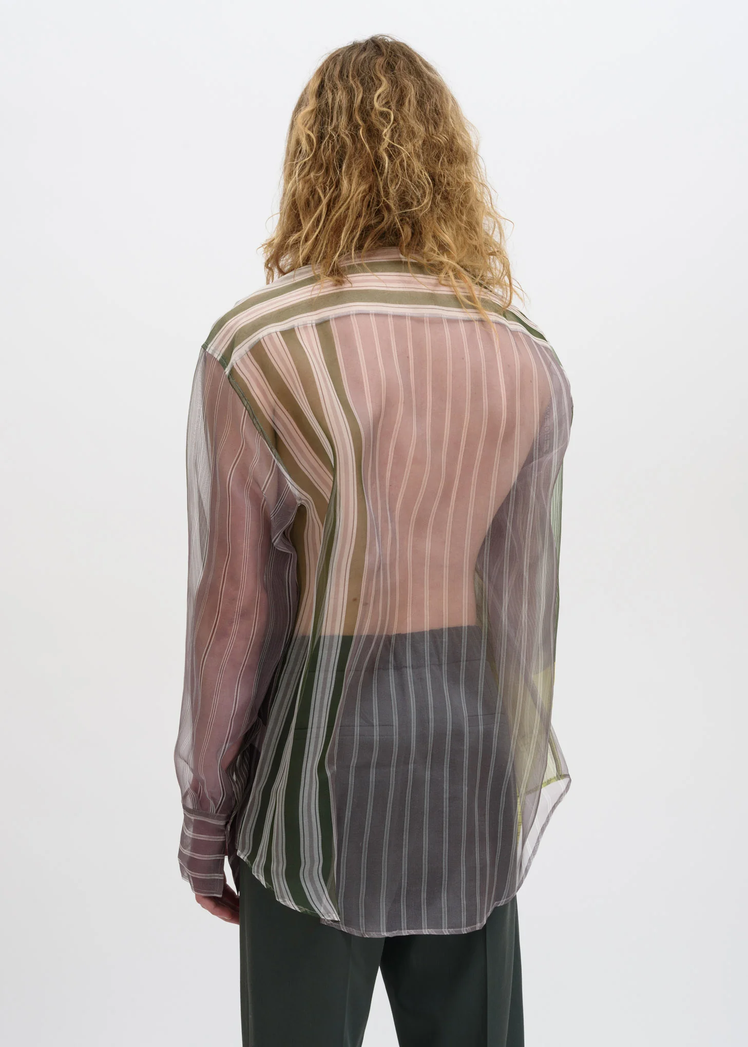 Grey Cecil Strike Off Silk Shirt - Image 4