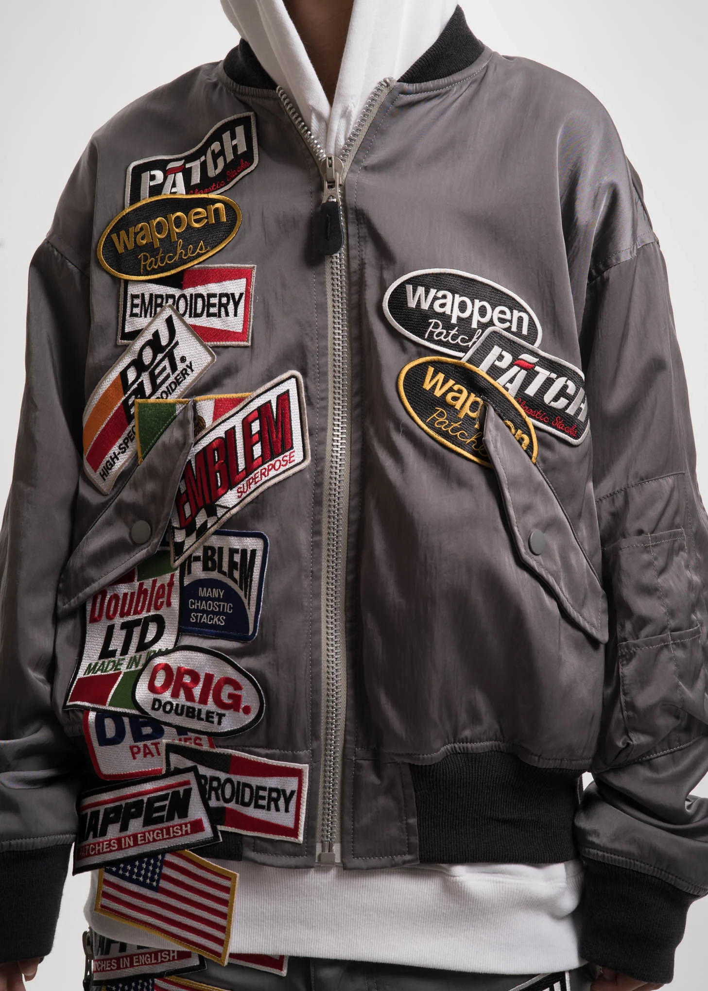Grey Chaos Patches Bomber - Image 4
