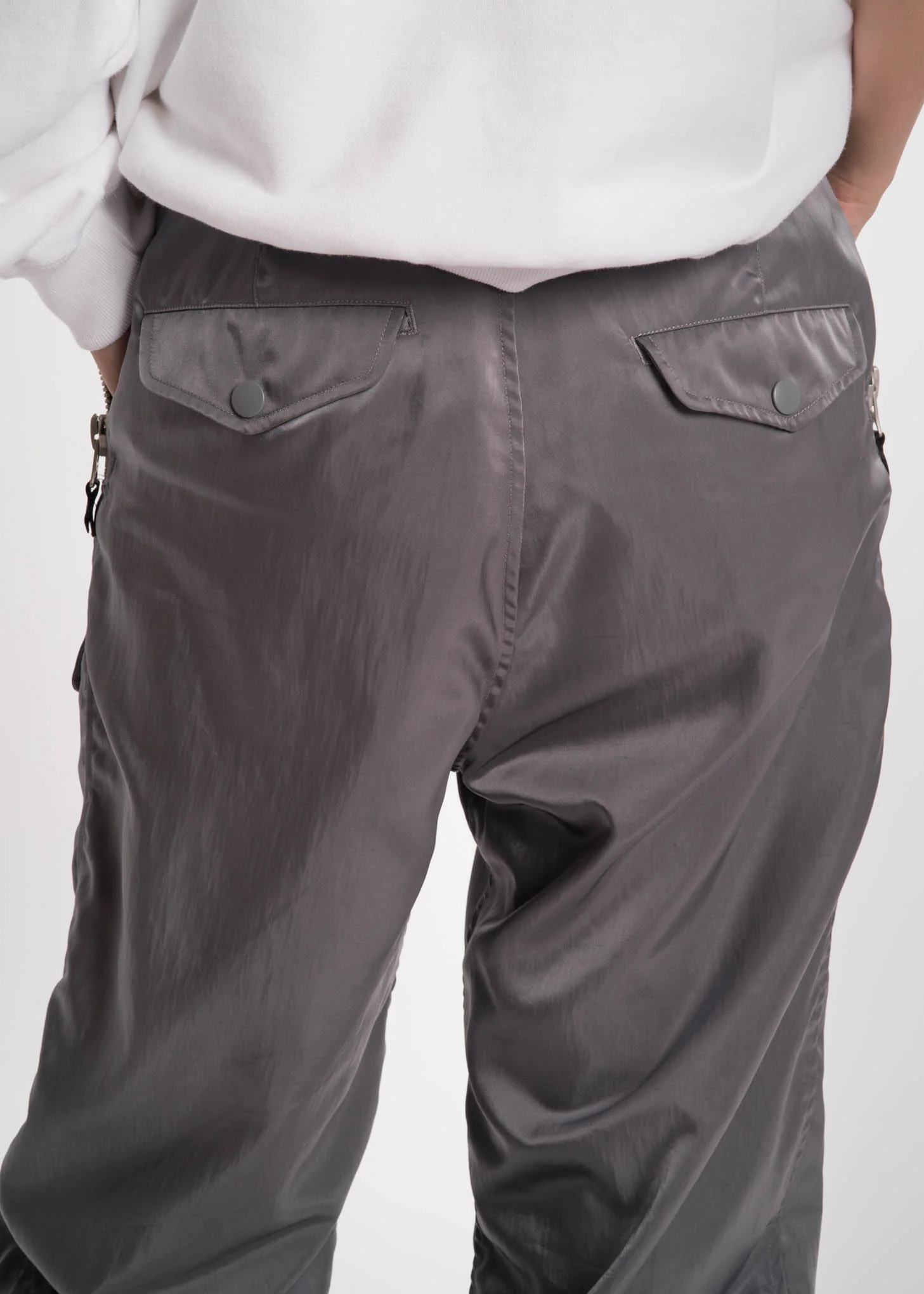 Grey Chaos Patches Nylon Pant - Image 4