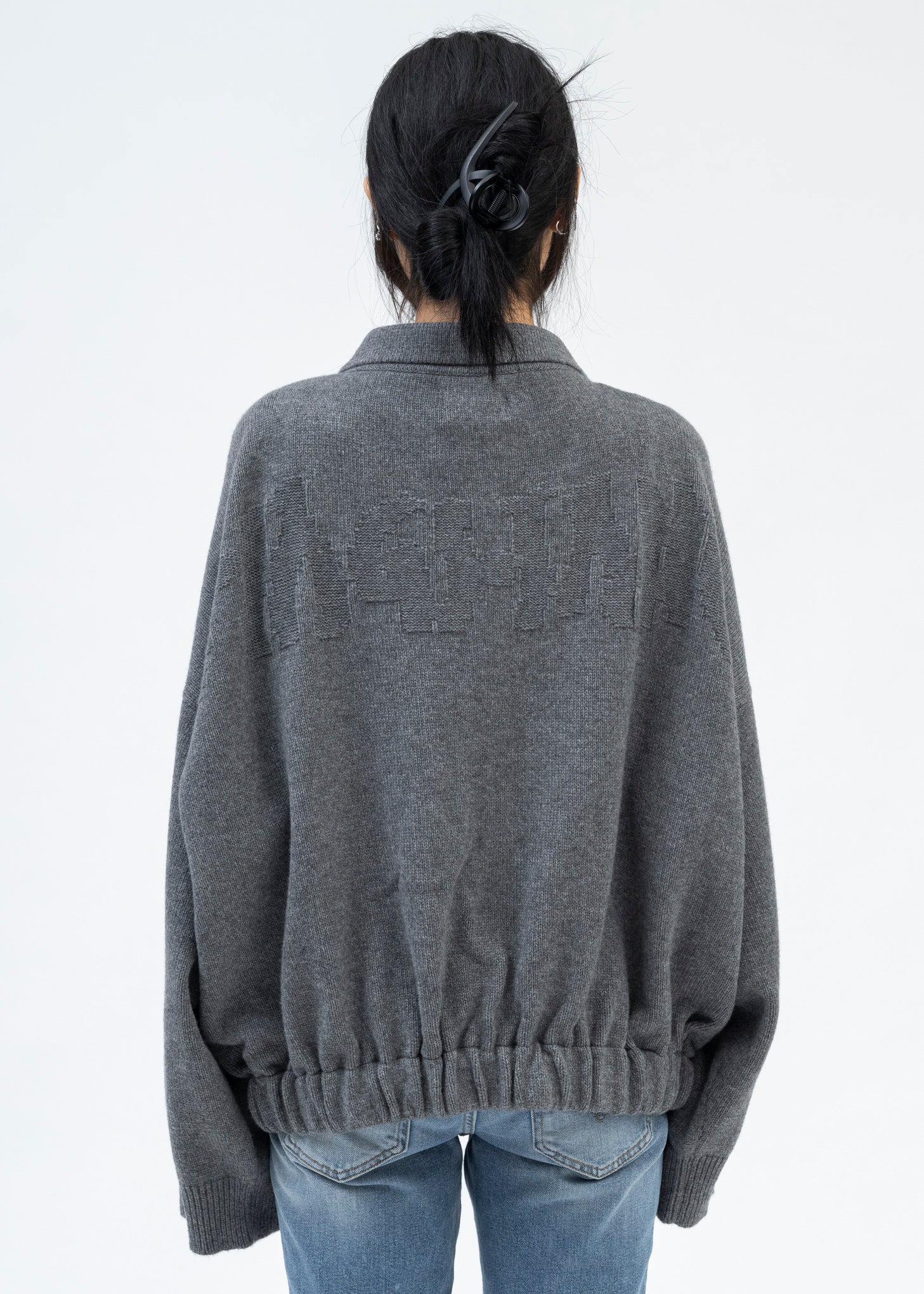 GREY CHIC KNITTED JACKET - Image 2