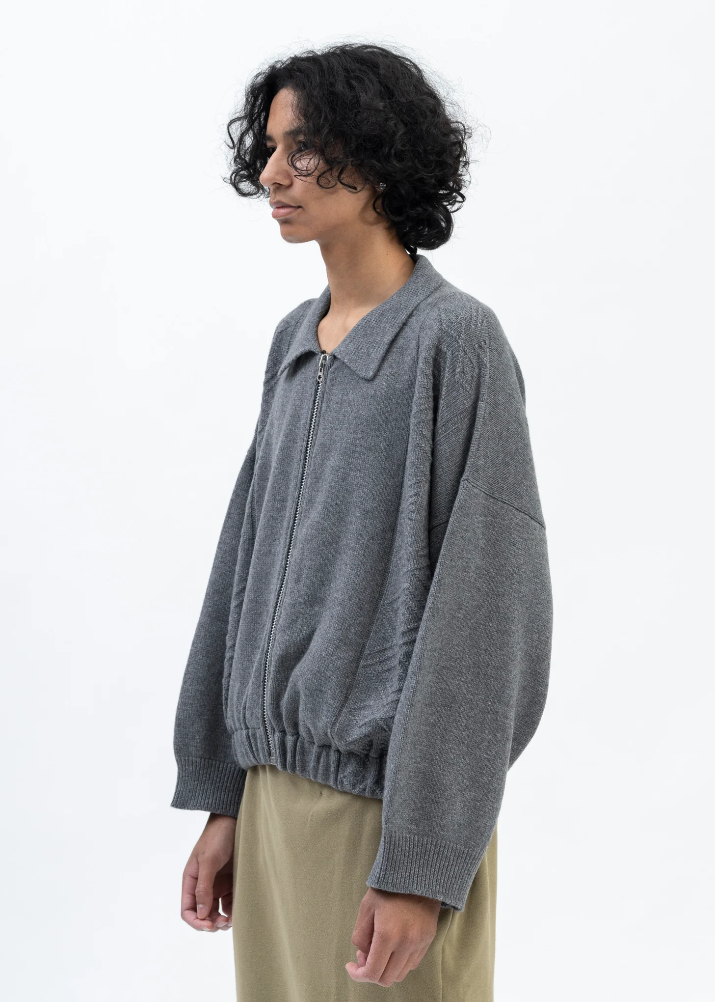 GREY CHIC KNITTED JACKET - Image 3