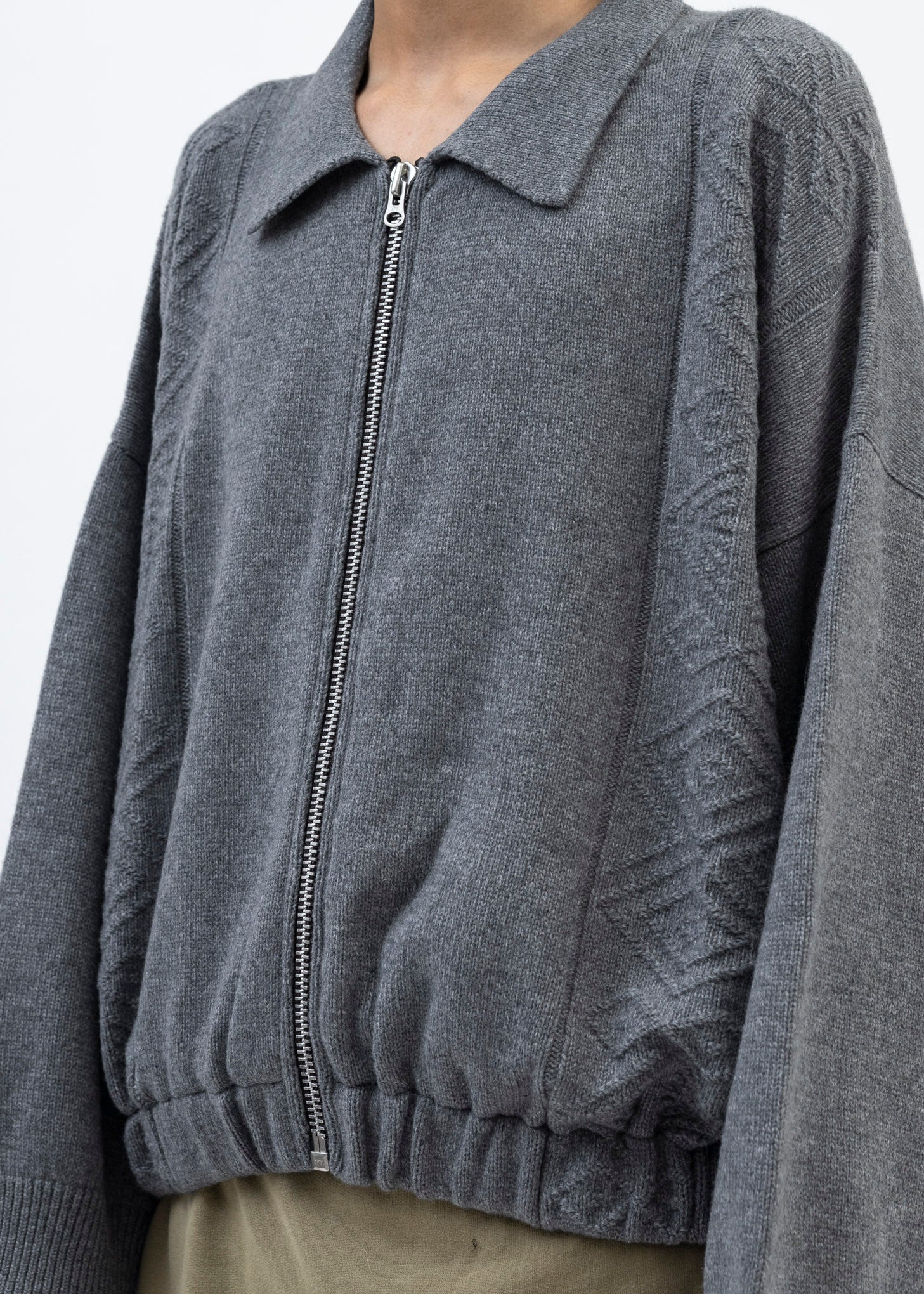 GREY CHIC KNITTED JACKET - Image 4
