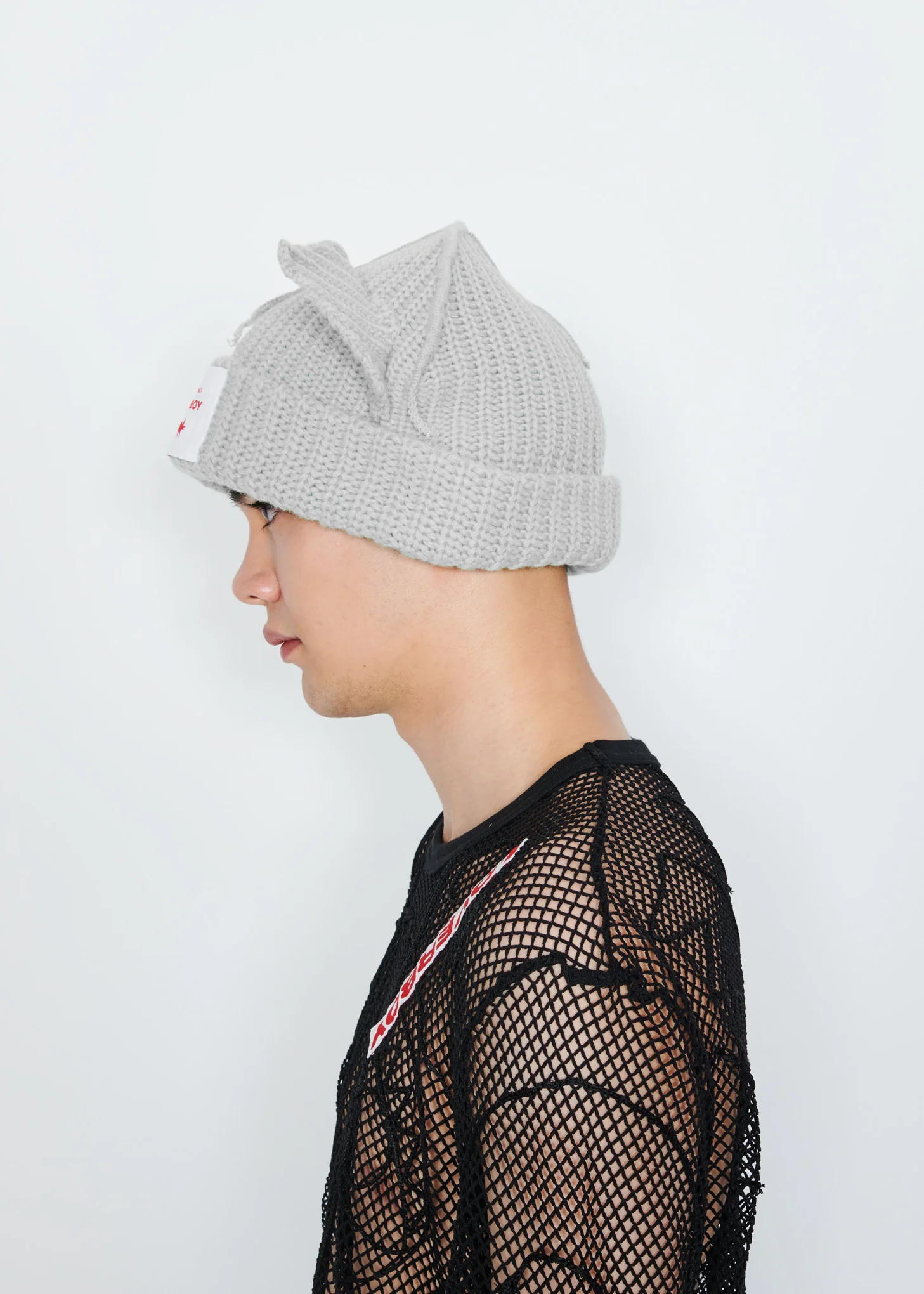 Grey Chunky Ears Beanie - Image 4