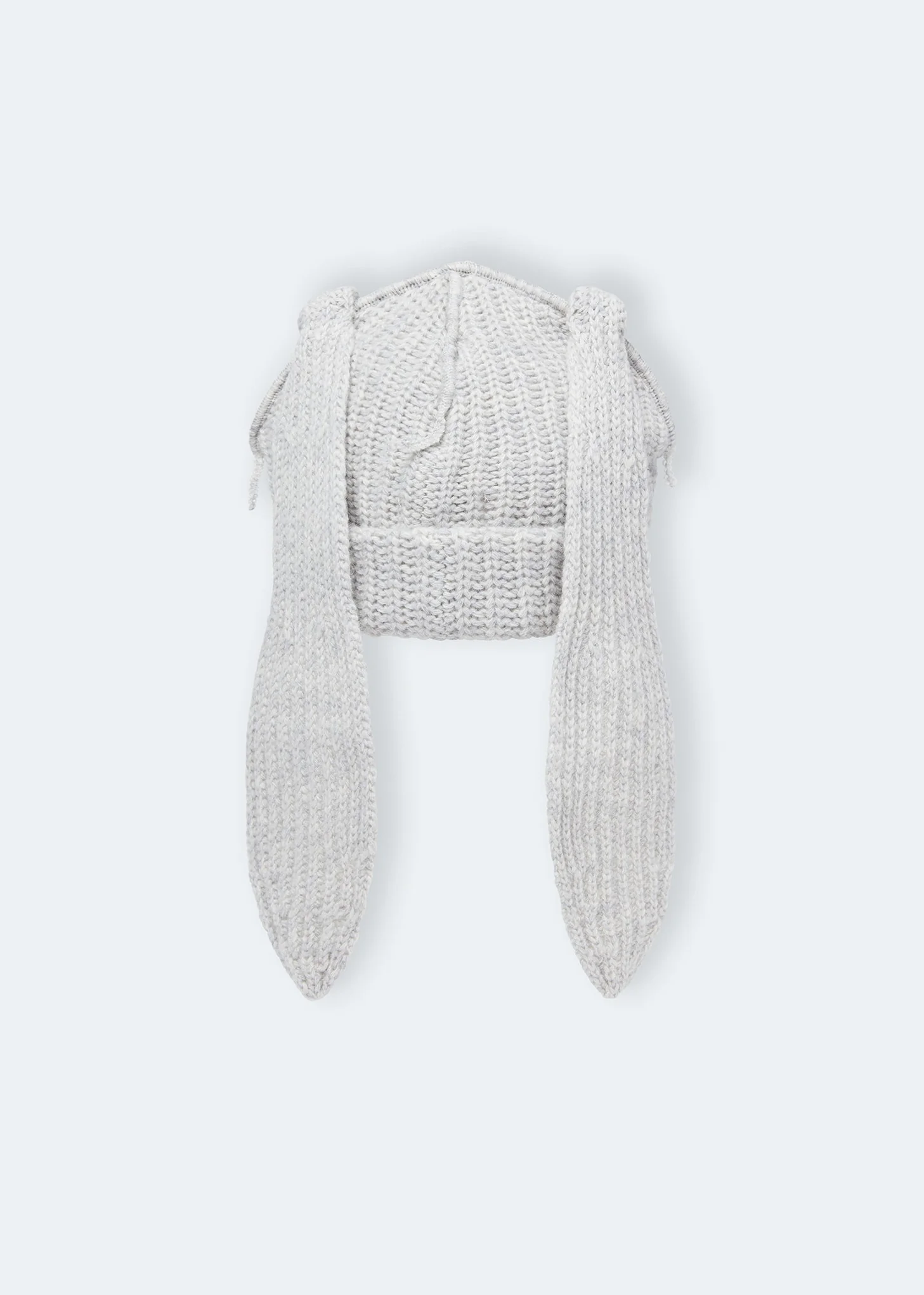 Grey Chunky Rabbit Beanie - Image 2