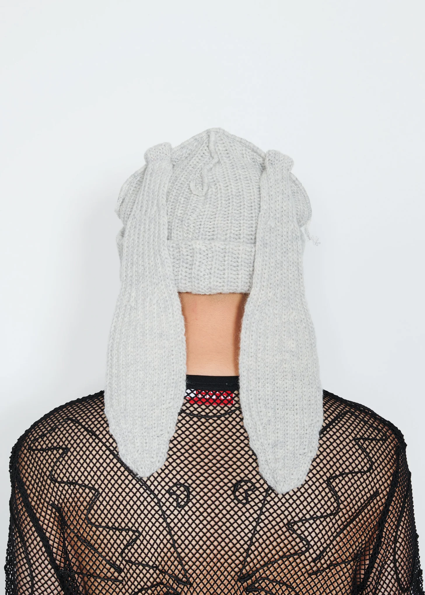 Grey Chunky Rabbit Beanie - Image 5