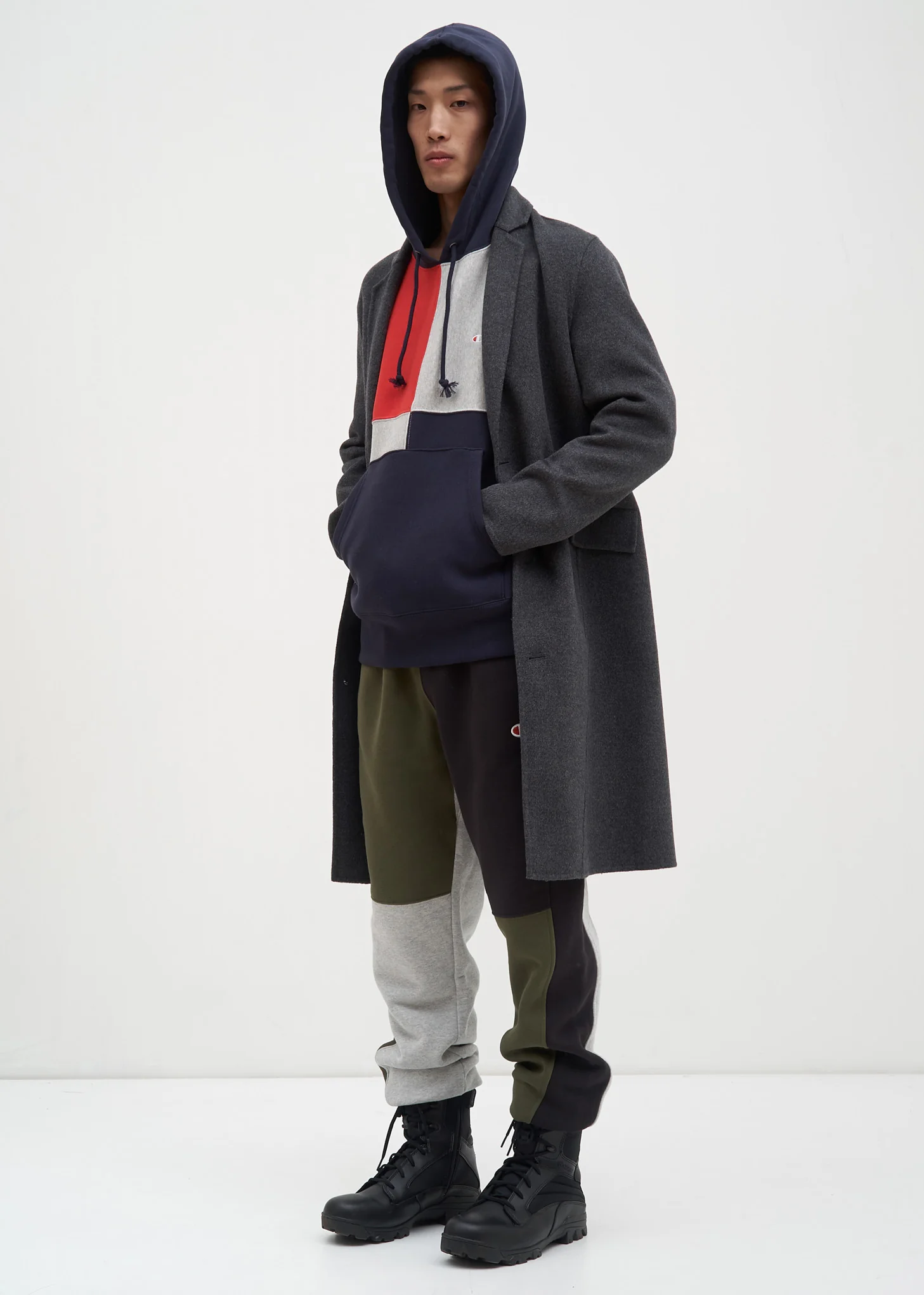 Grey Color Block Sweatpant - Image 6