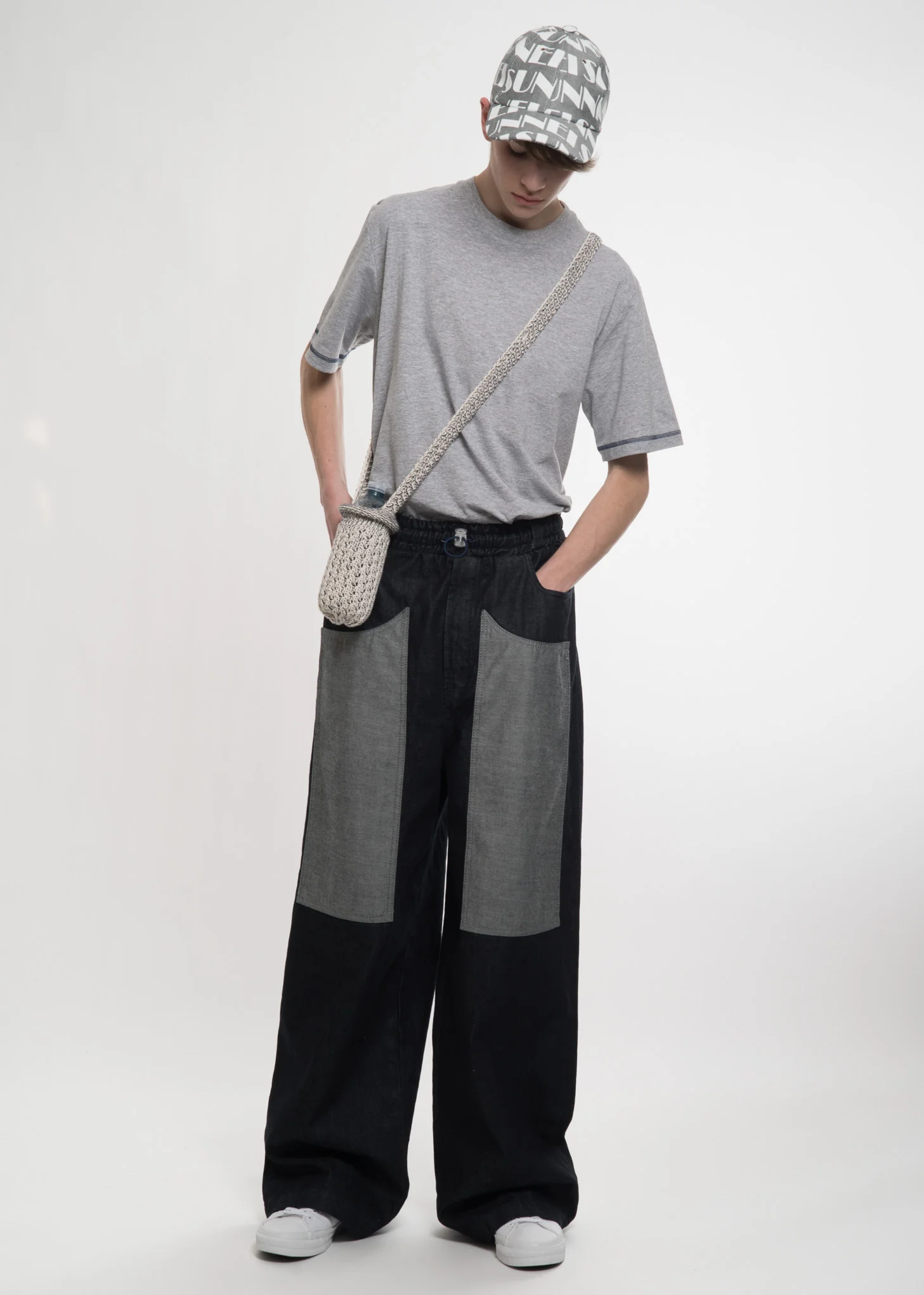 Grey Contrast Stitching T-Shirt - Image 4