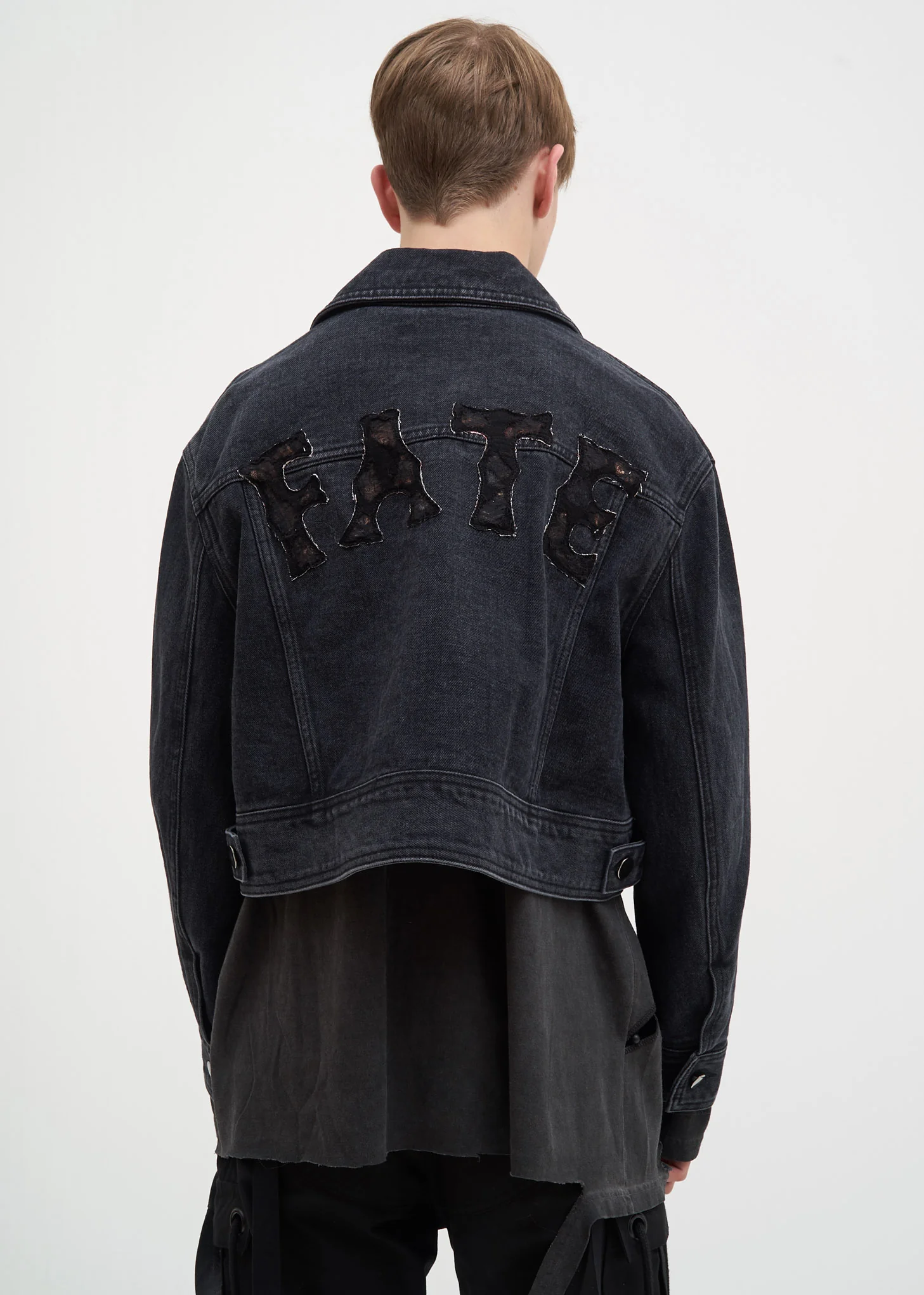 Grey Denim Trucker Jacket - Image 2