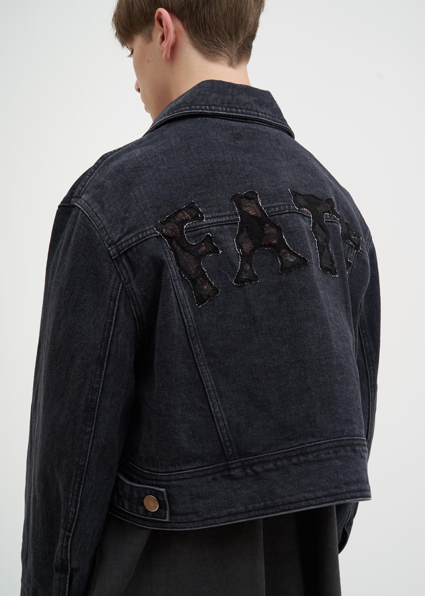 Grey Denim Trucker Jacket - Image 4