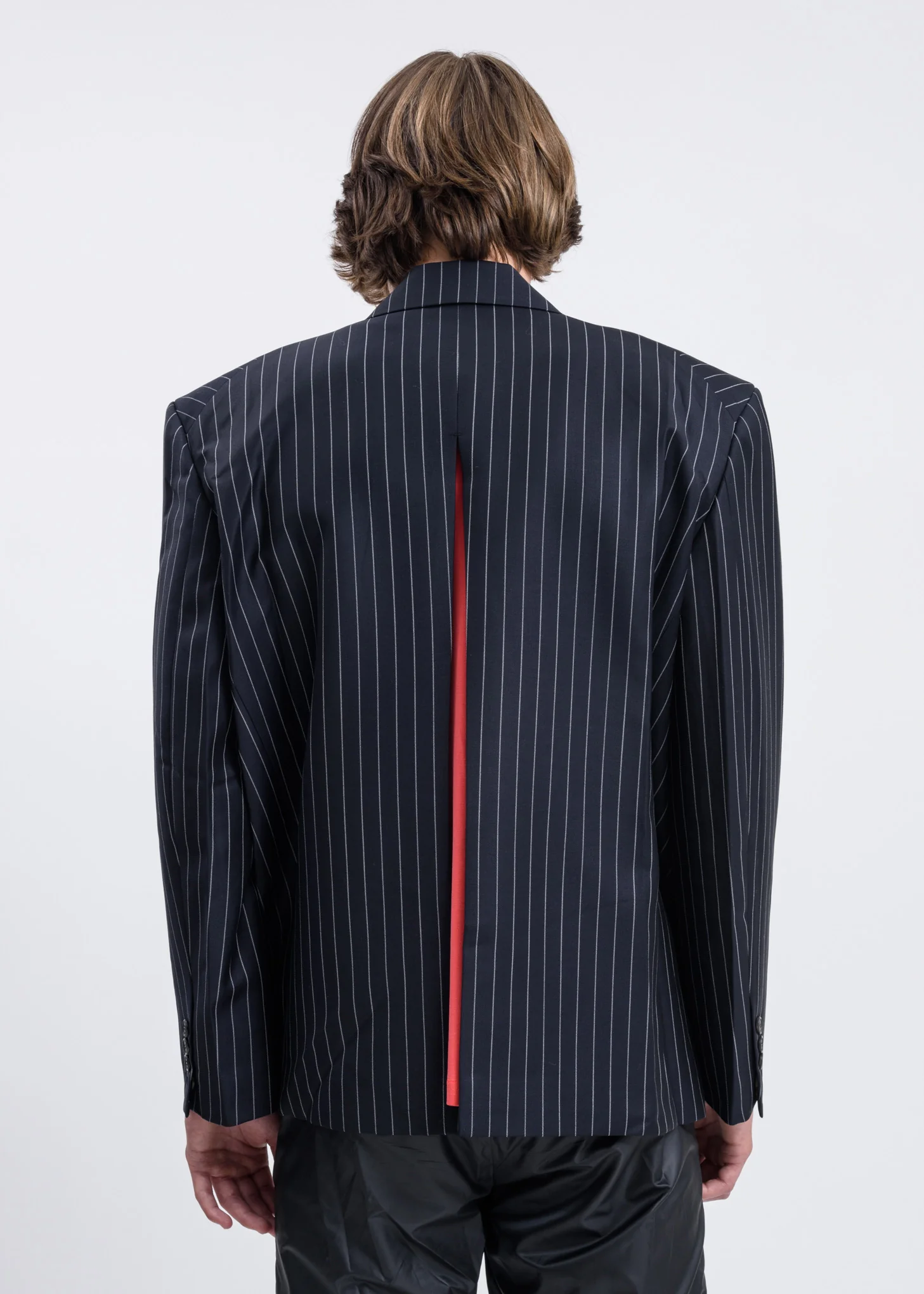 Navy Double Jacket with Slits - Image 5