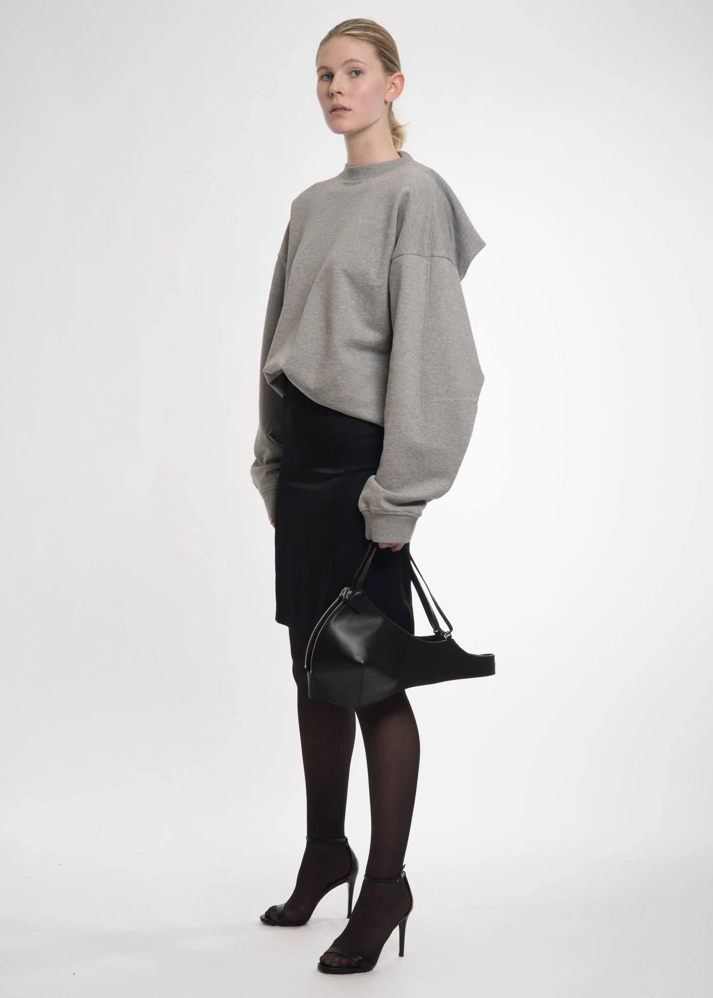 Grey Double Shoulder Sweatshirt - Image 2