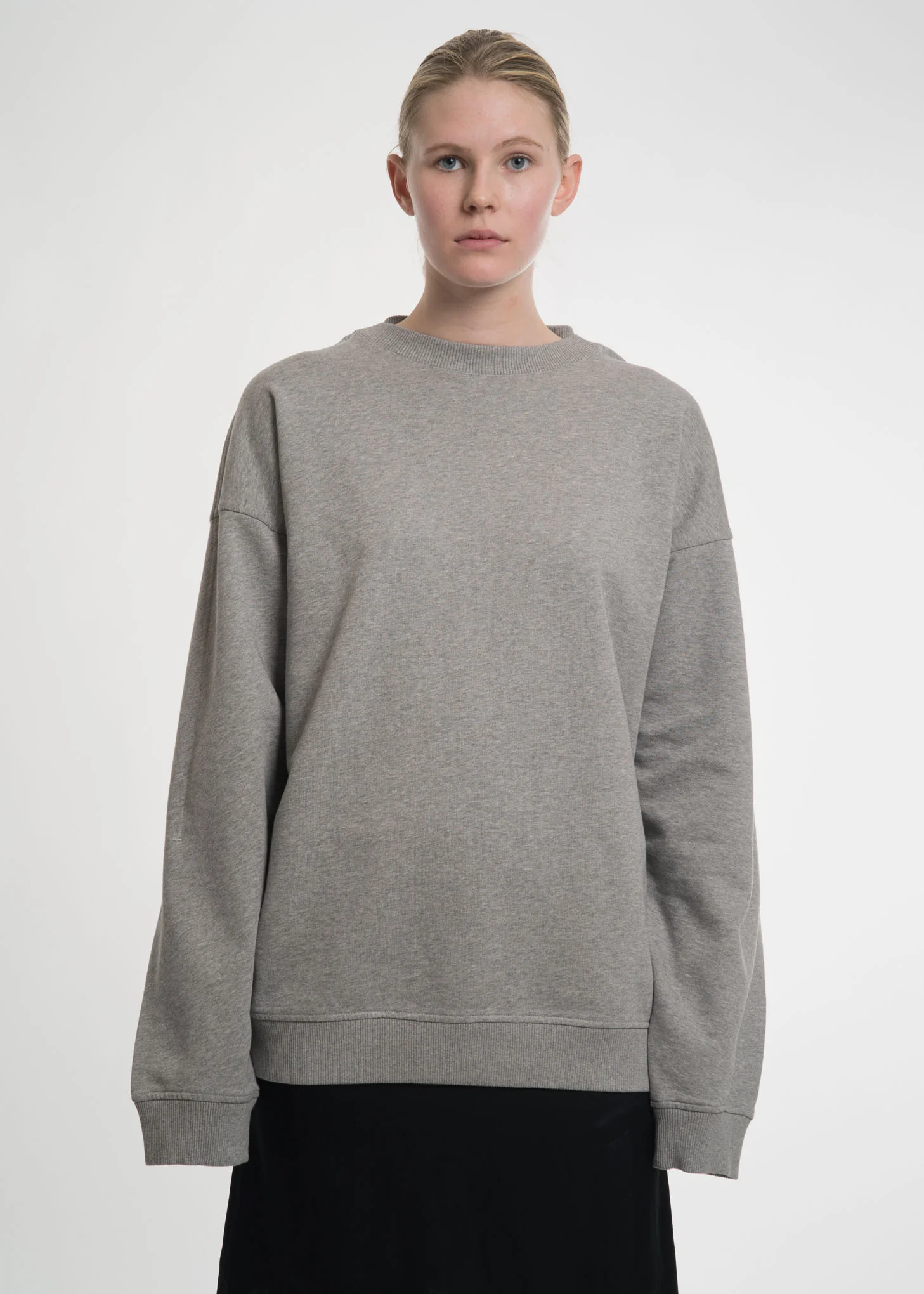 Grey Double Shoulder Sweatshirt - Image 3