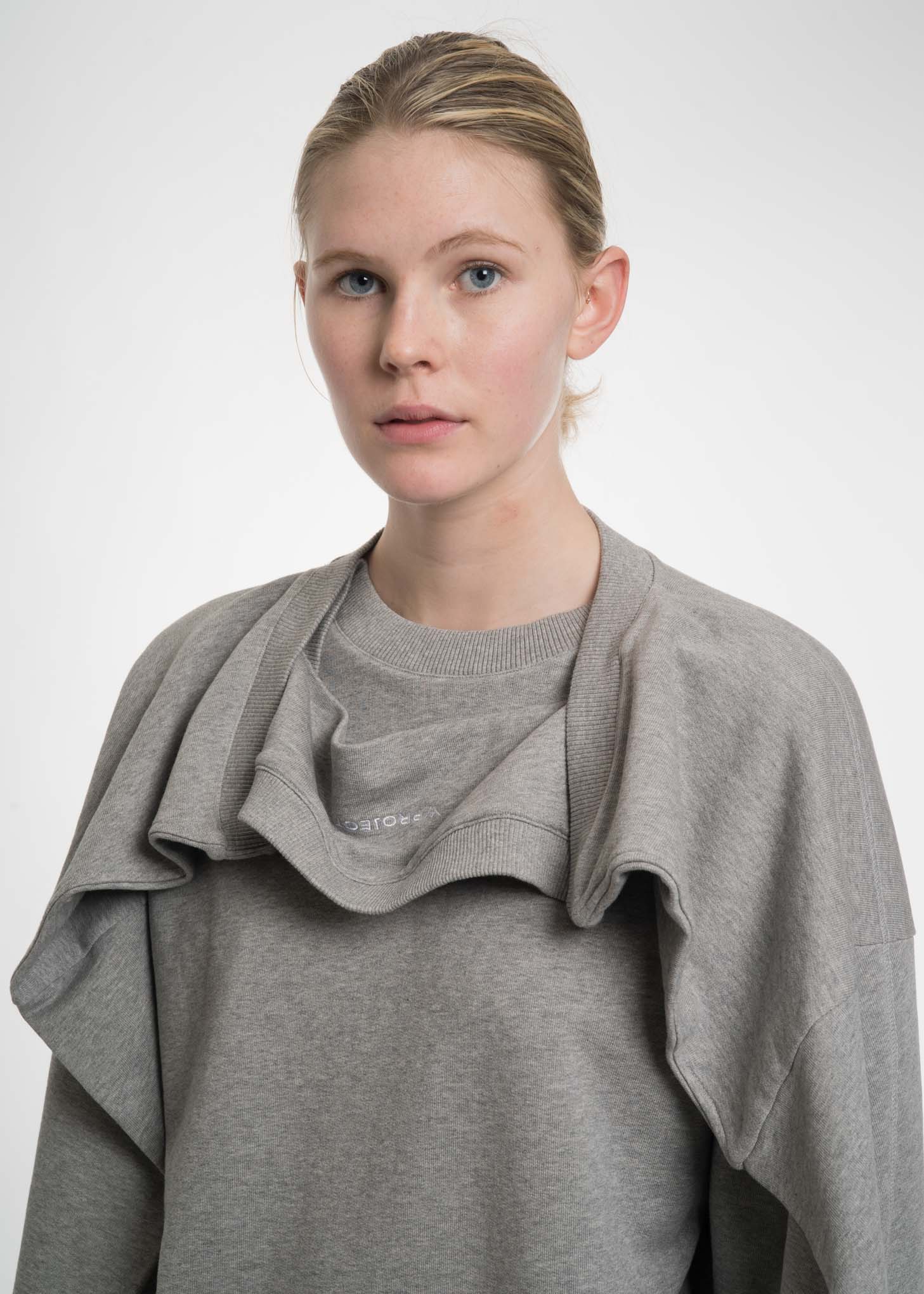 Grey Double Shoulder Sweatshirt - Image 7