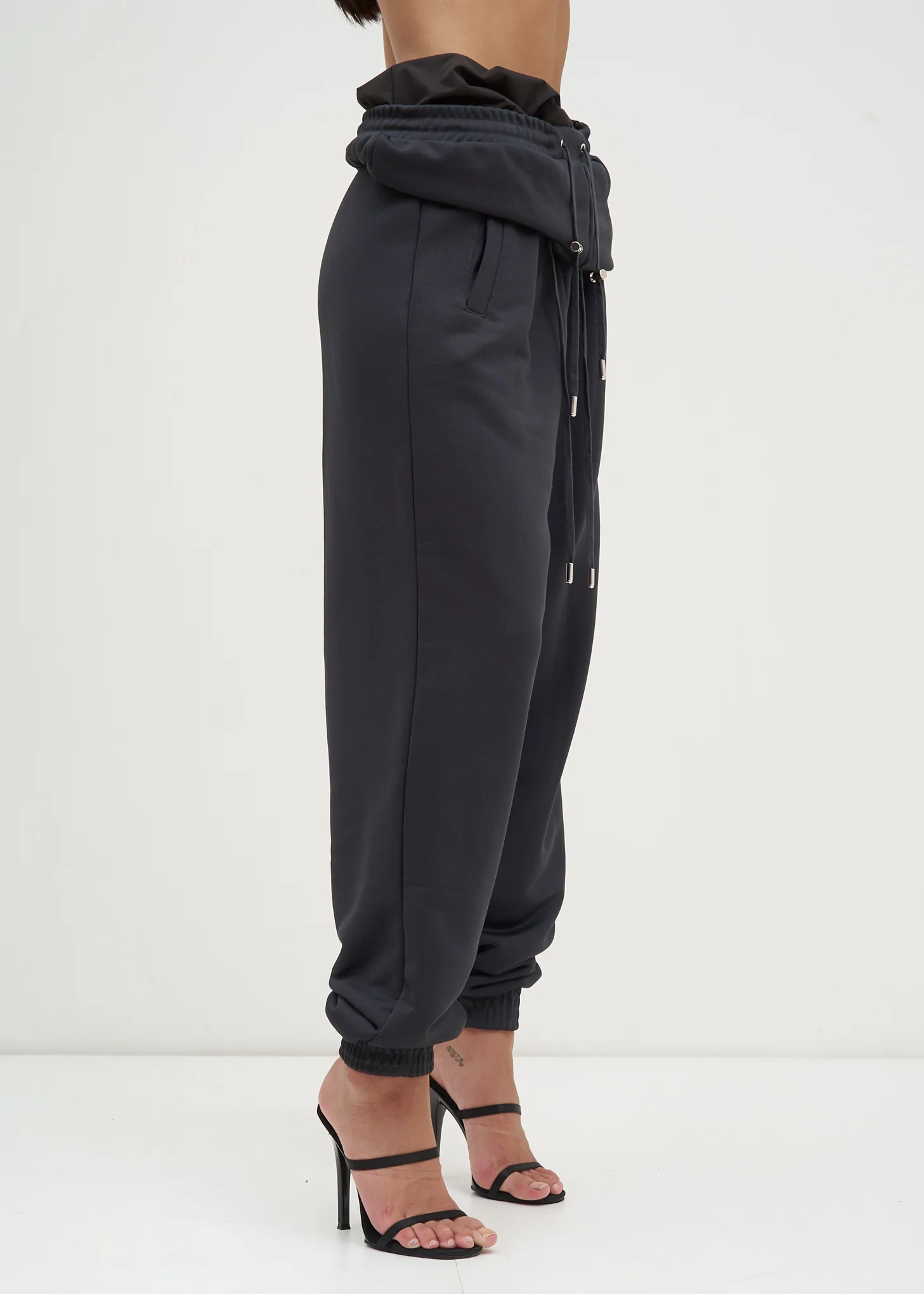 Grey Double Waistband Trackpants - Image 3