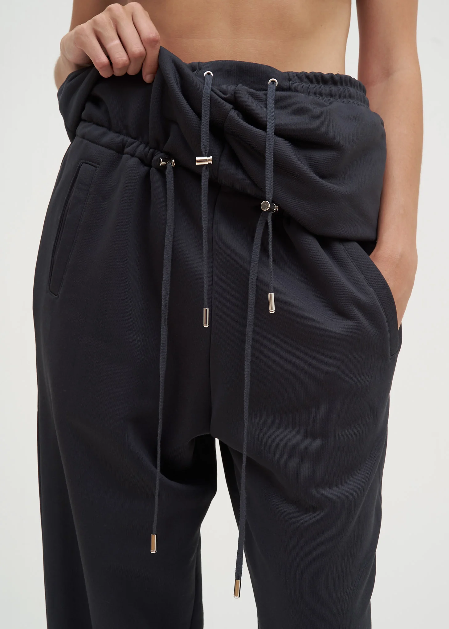 Grey Double Waistband Trackpants - Image 5