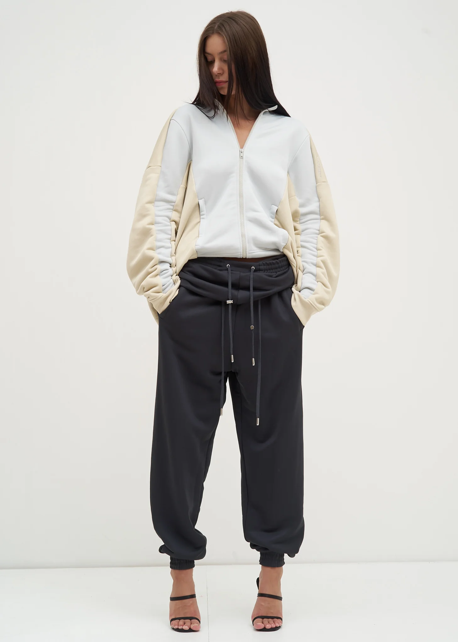 Grey Double Waistband Trackpants - Image 7
