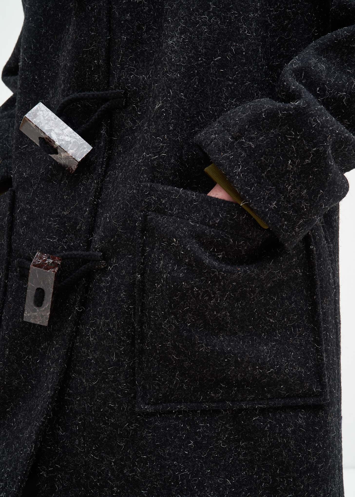 Grey Duffle Coat w/ Marble Toggles - Image 6
