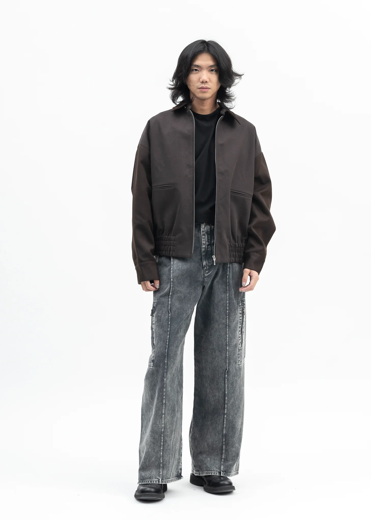 GREY DYED DENIM OCTET 2D CARGO TROUSERS - Image 6
