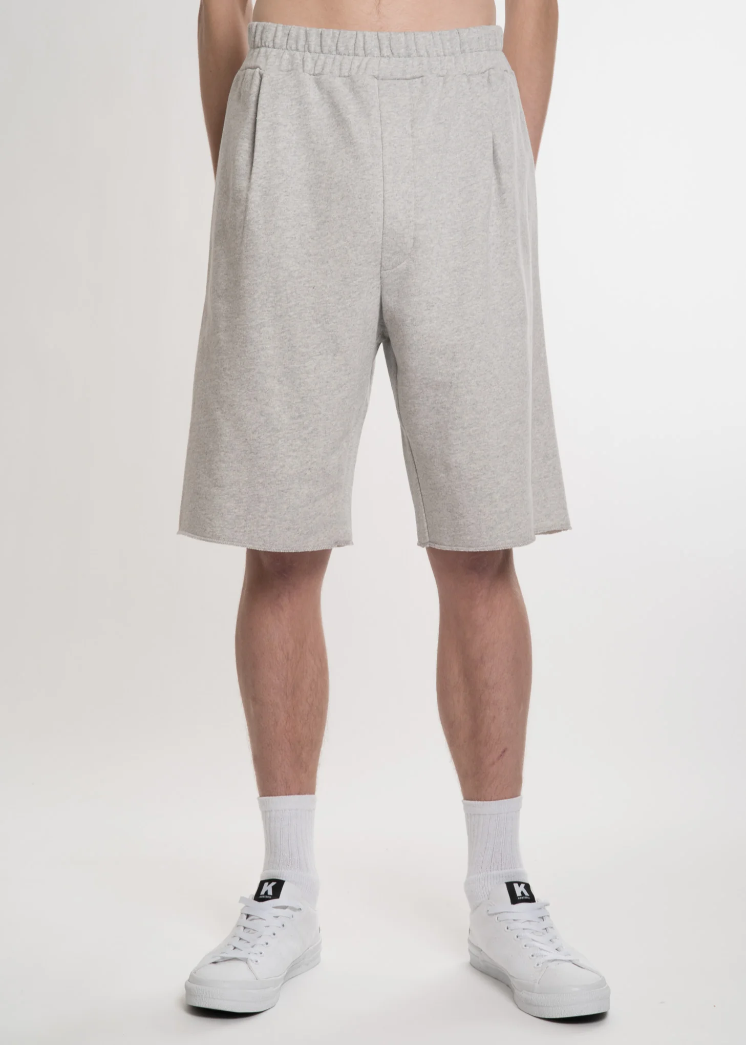 Grey Elastic Shorts