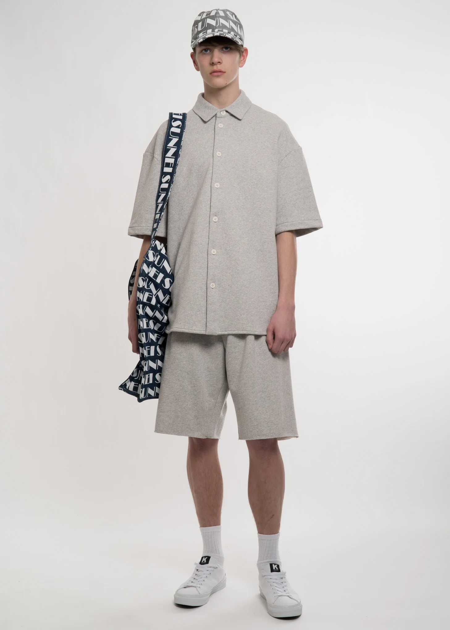 Grey Elastic Shorts - Image 2