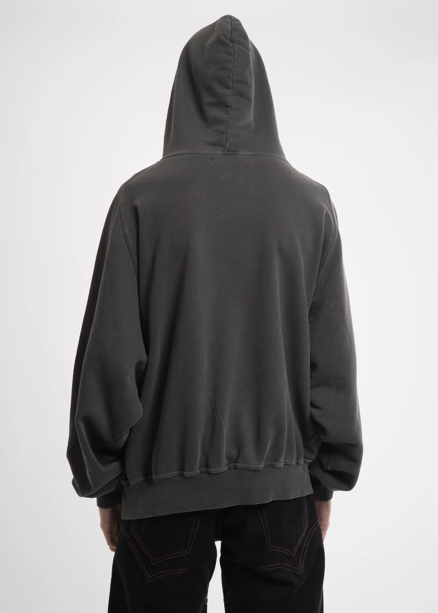 Grey Embroidered Hoodie - Image 3