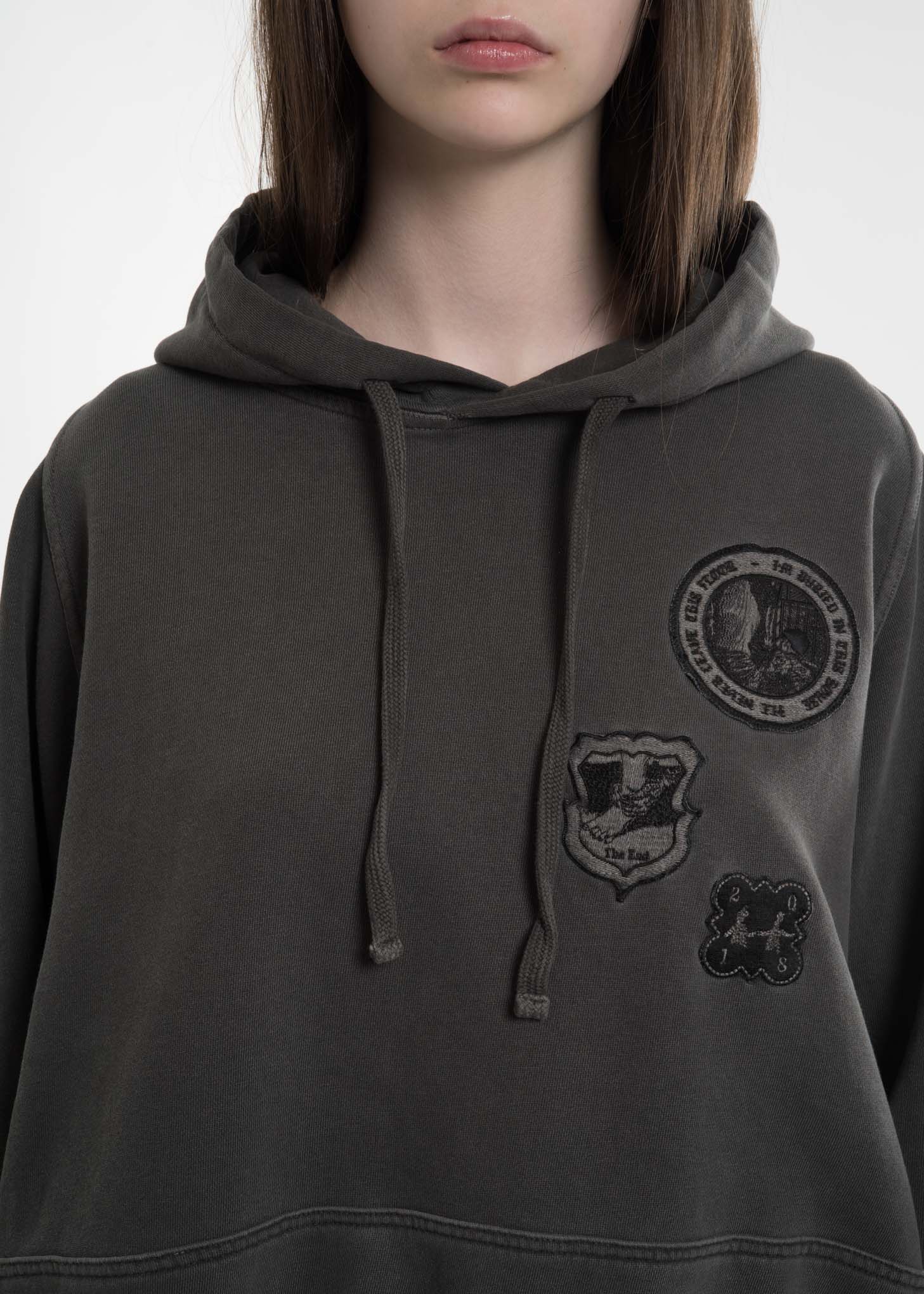 Grey Embroidered Hoodie - Image 4