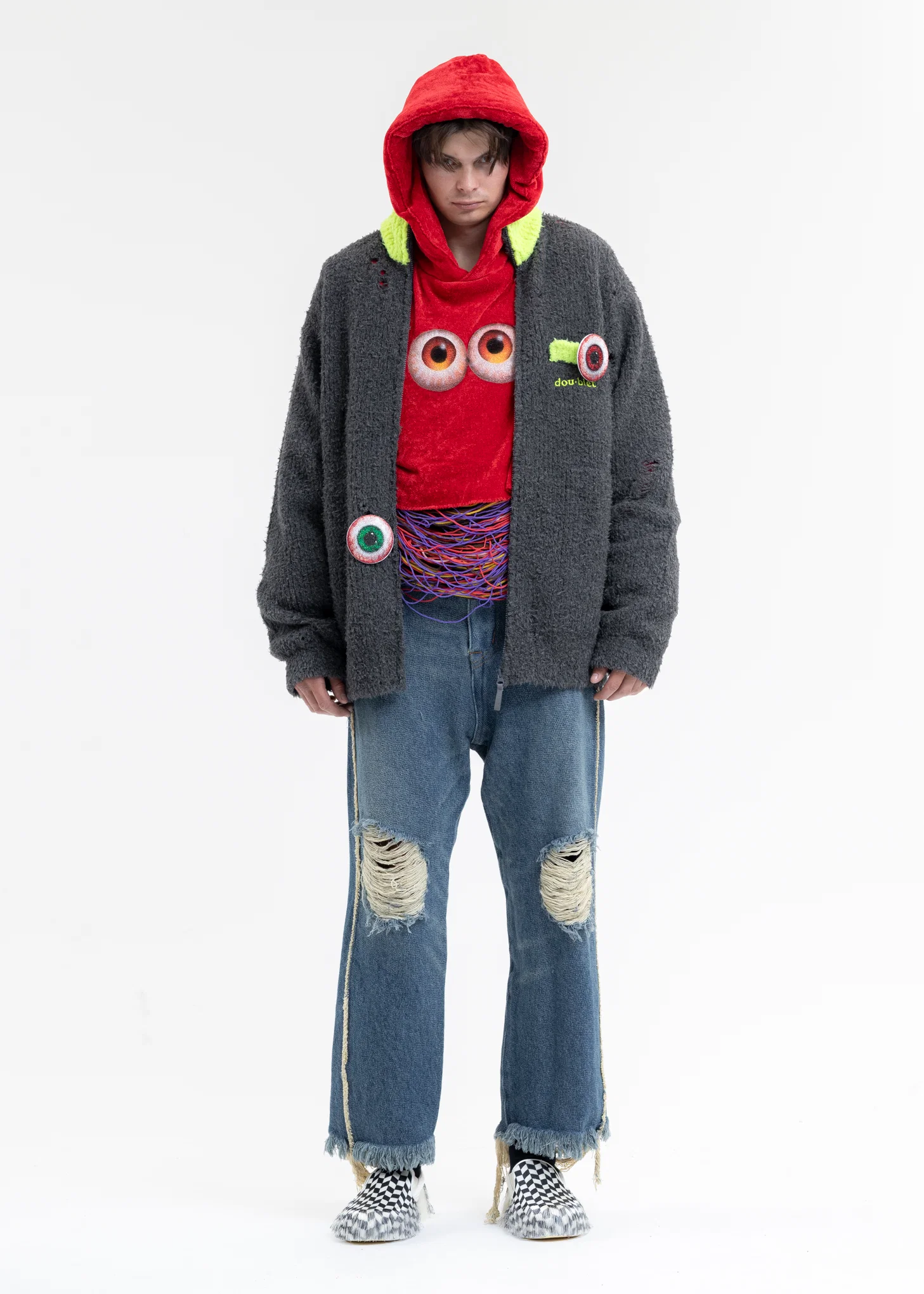 GREY FLEECE KNIT BLOUSON - Image 6