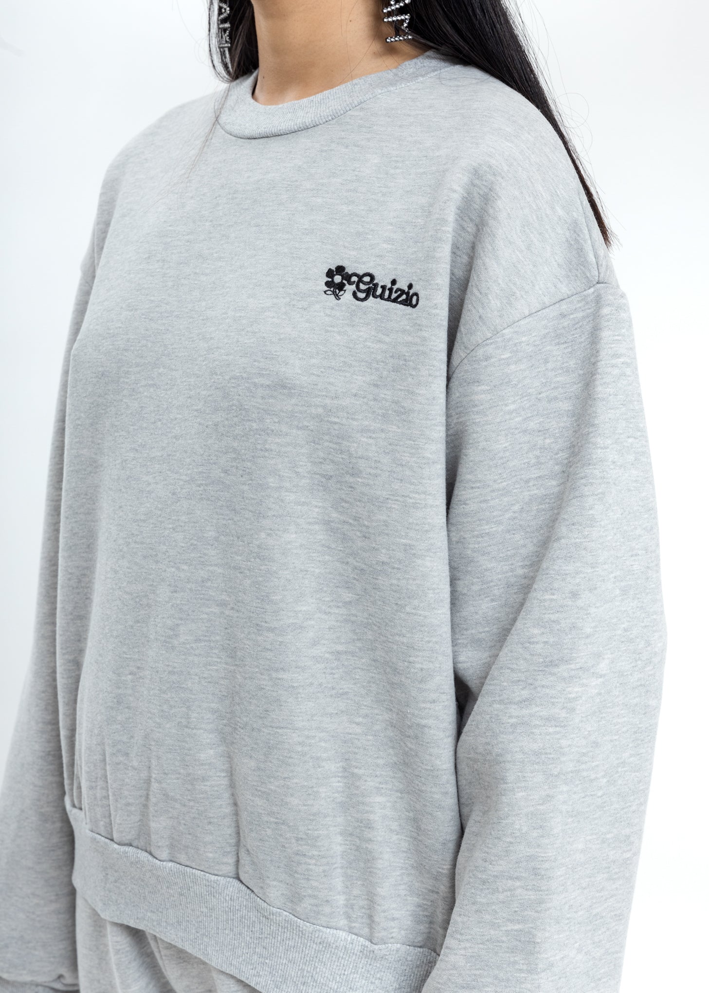 Grey Floral Logo Sweatshirt - Image 2