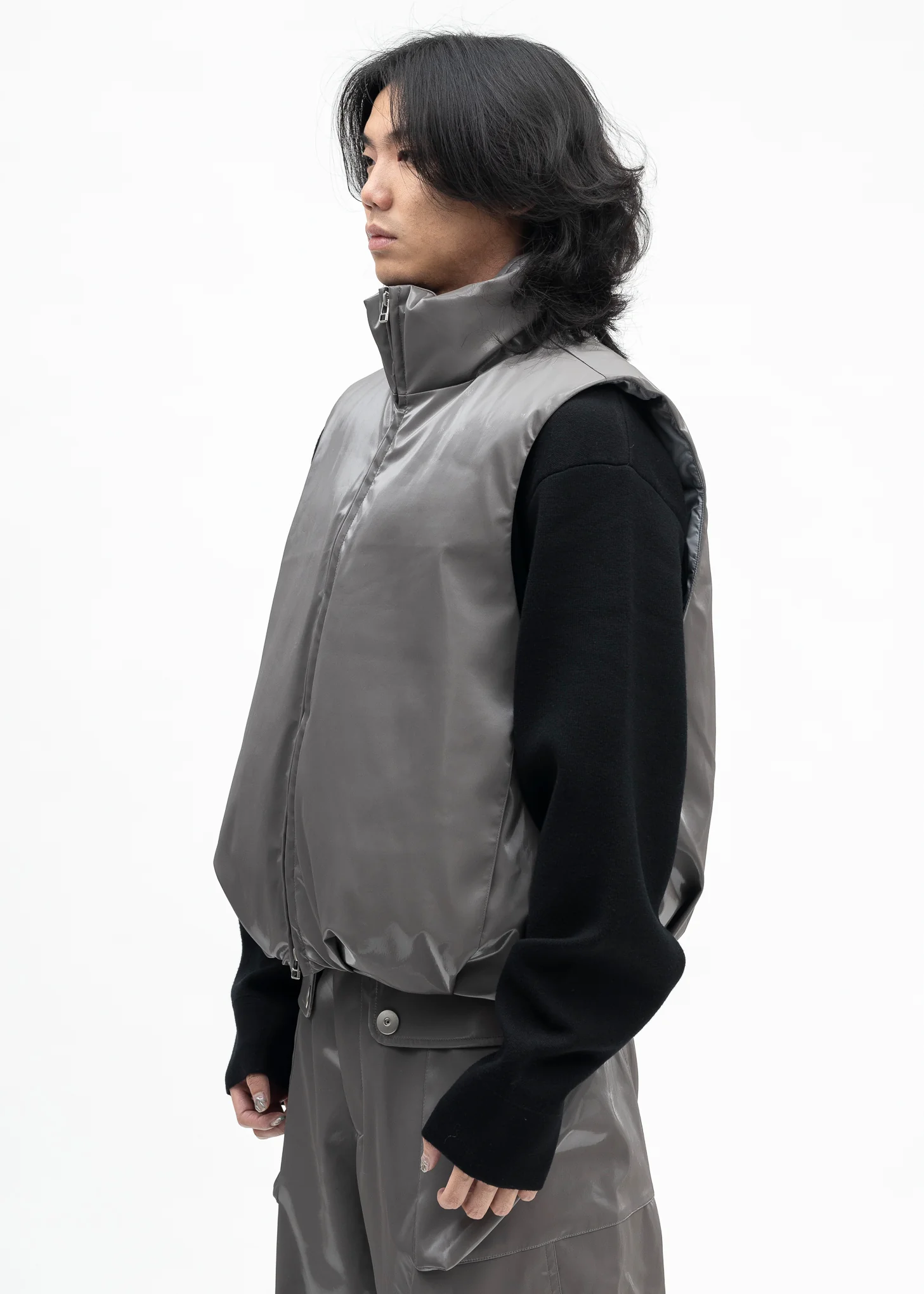 GREY FOAMED VEST - Image 3