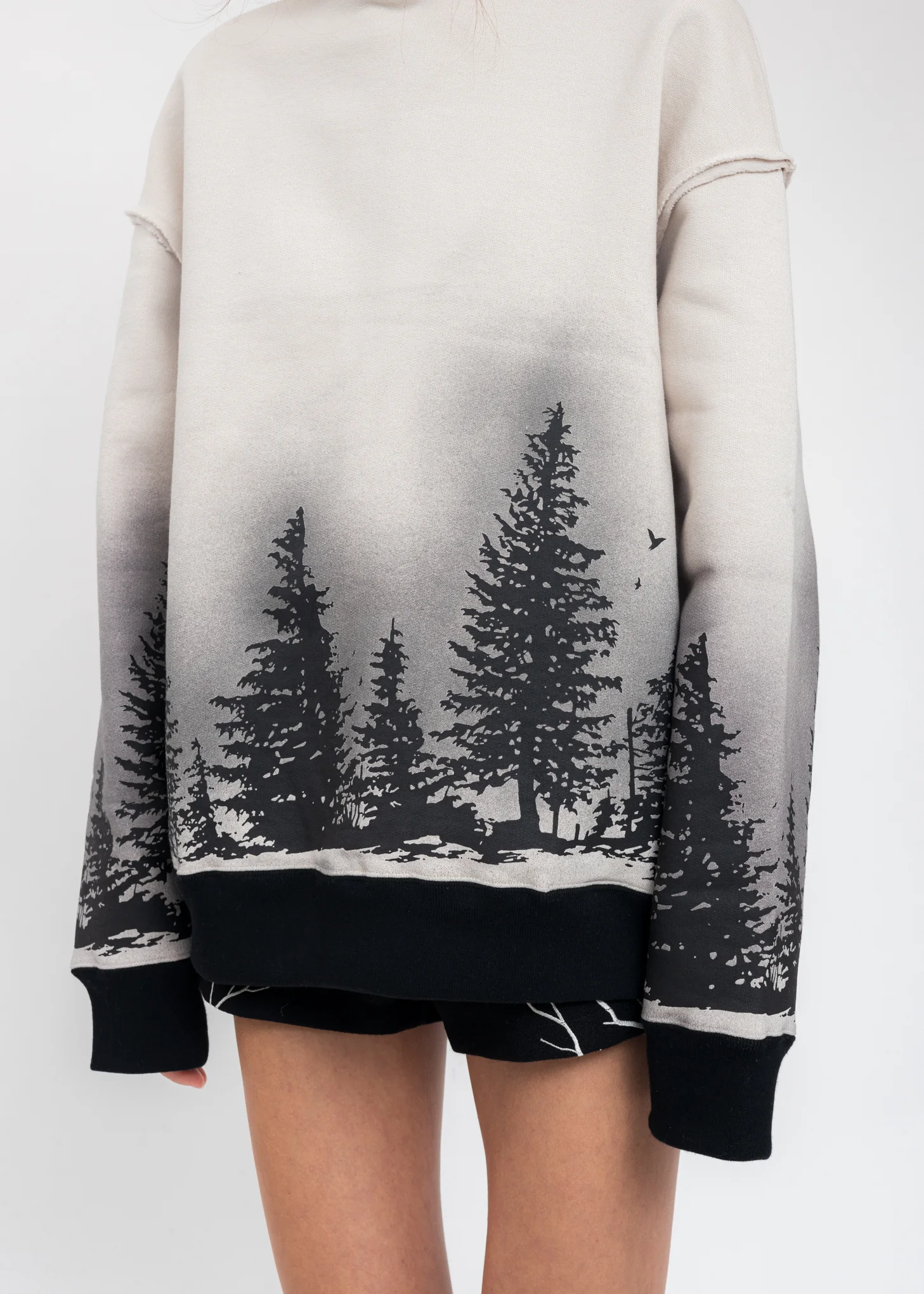 Grey Forest At Night Hoodie - Image 2