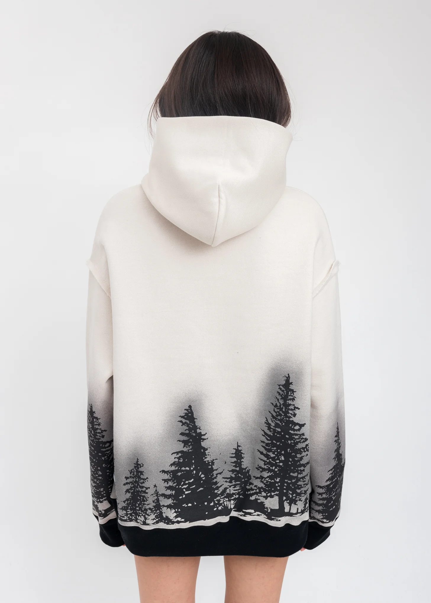 Grey Forest At Night Hoodie - Image 4