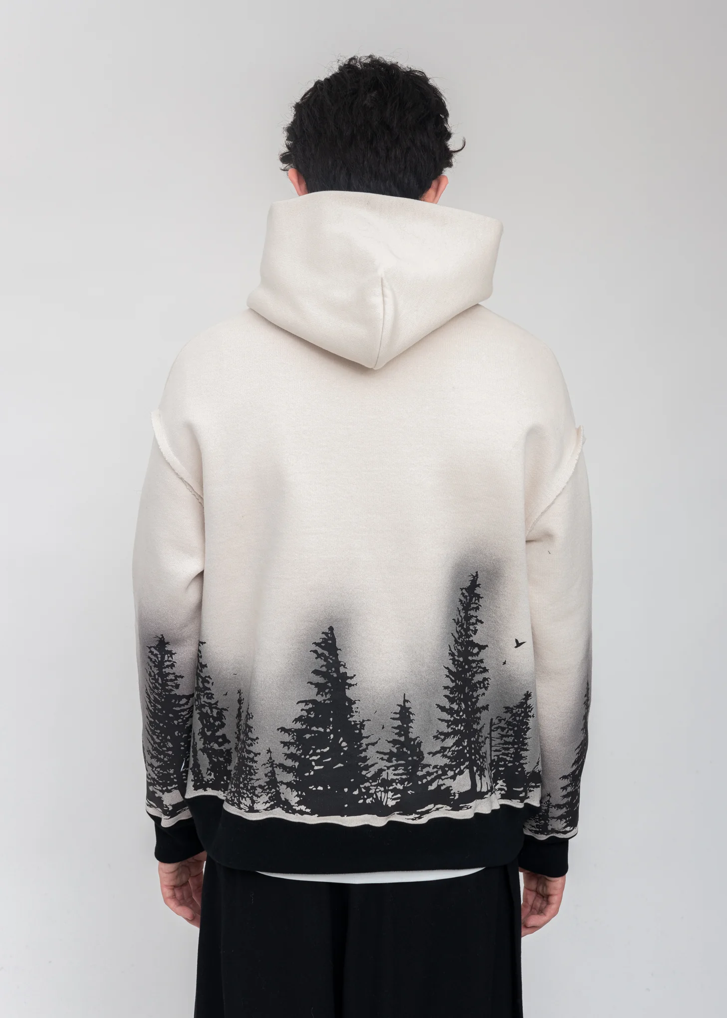 Grey Forest At Night Hoodie - Image 2