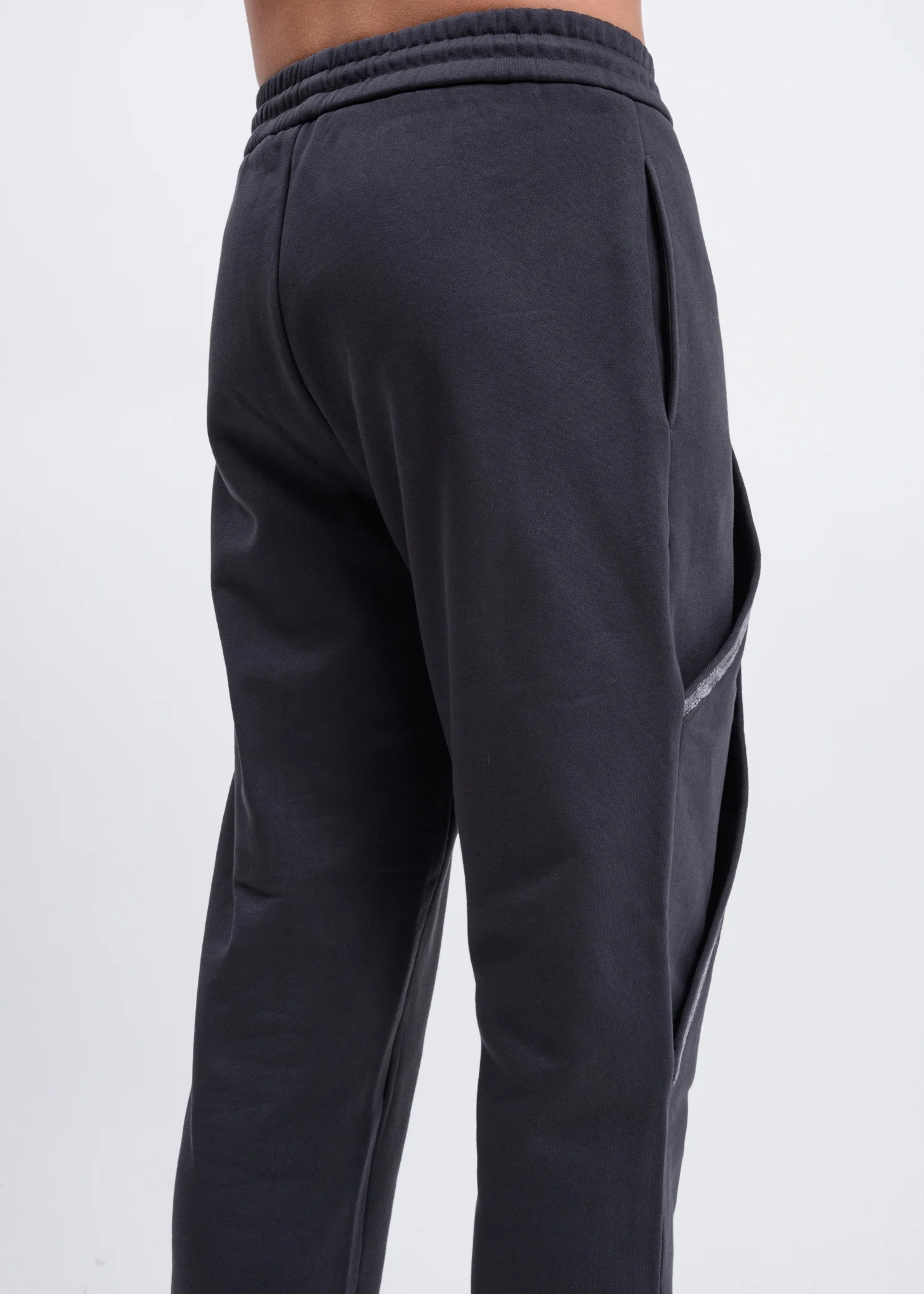 Grey Forged Iron Brush Layered Joggers - Image 3