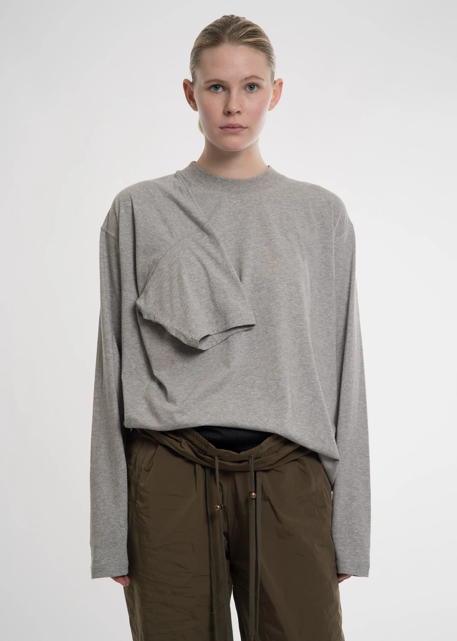 Grey Four Sleeved T-Shirt - Image 2