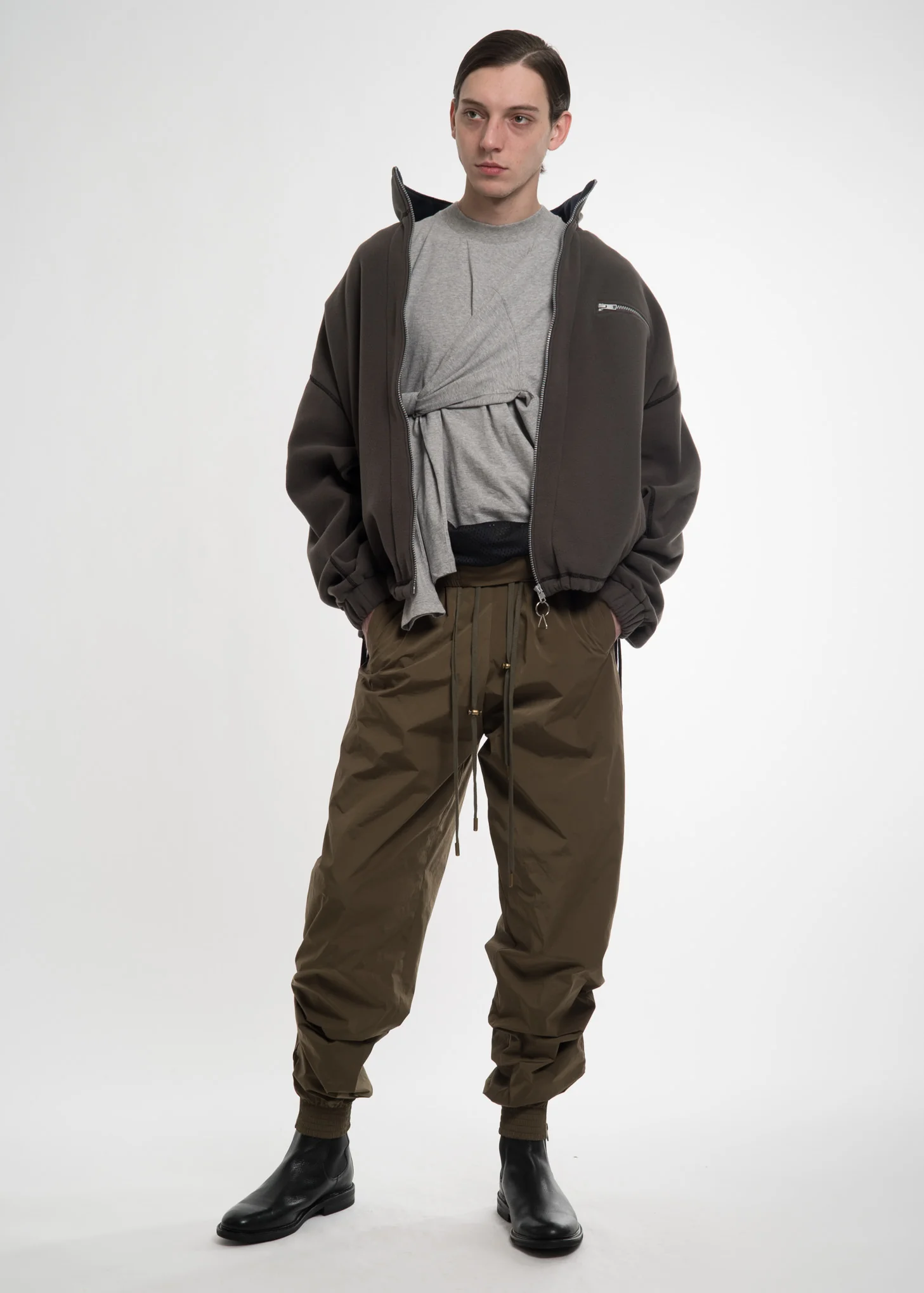 Grey Four Sleeved T-Shirt - Image 2