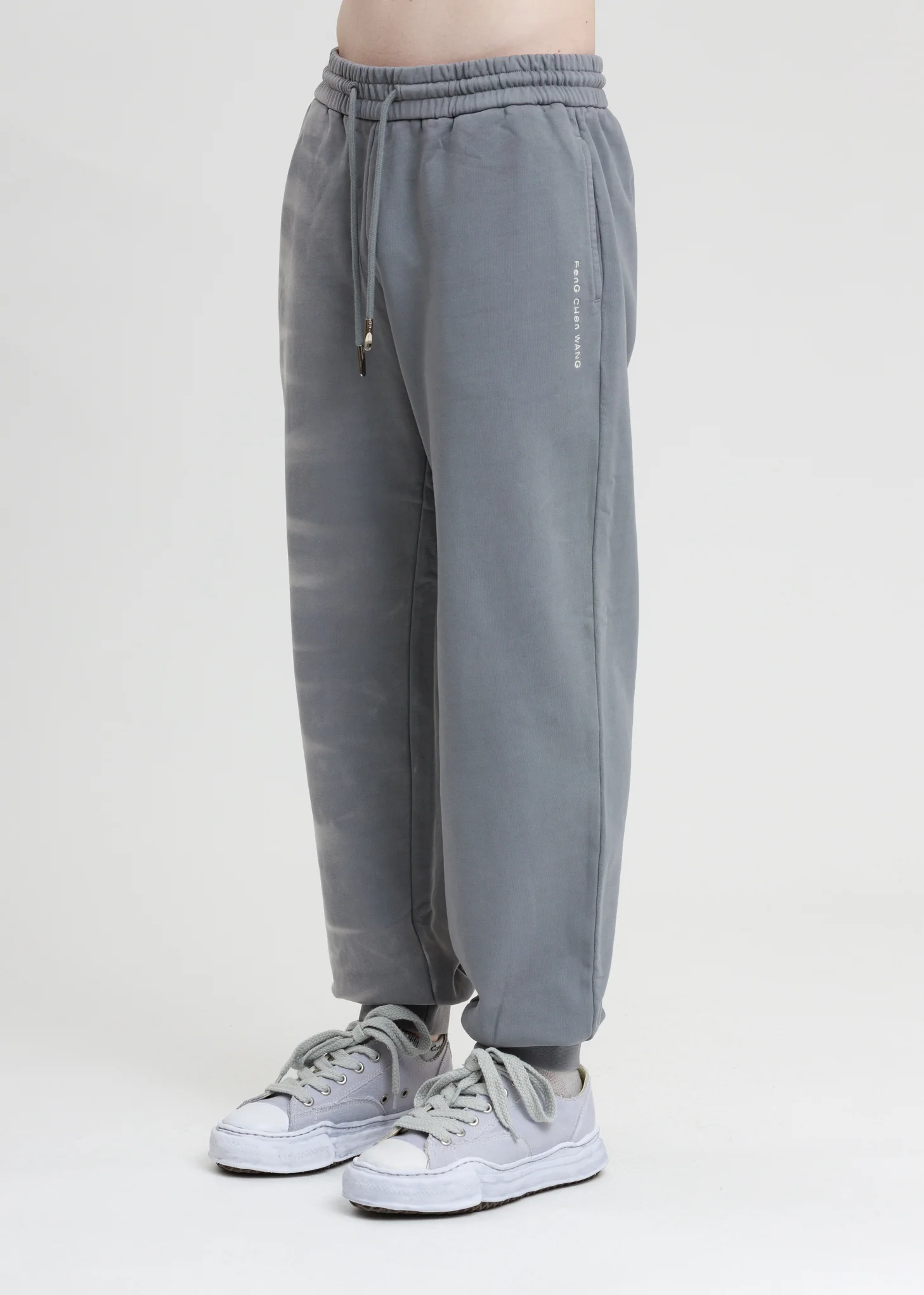 Grey French Terry Sweatpants with Gradient Tie Dye - Image 3