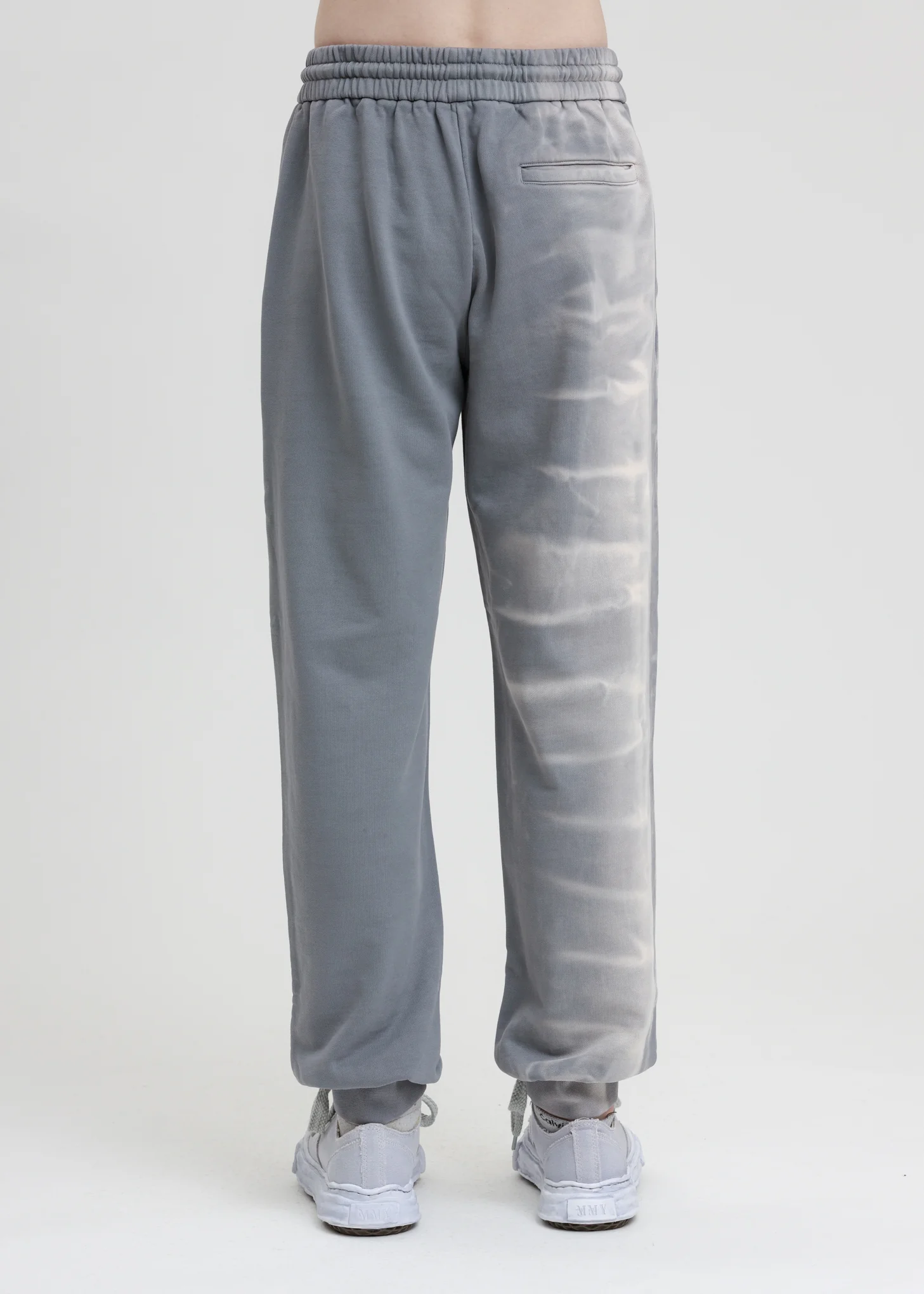 Grey French Terry Sweatpants with Gradient Tie Dye - Image 4