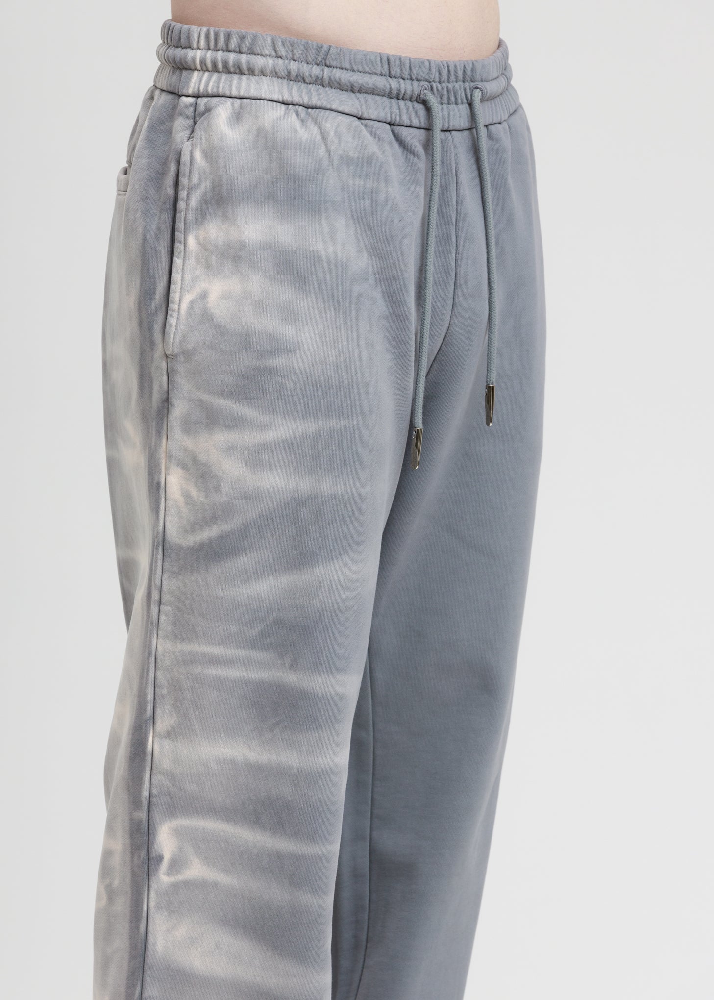 Grey French Terry Sweatpants with Gradient Tie Dye - Image 5