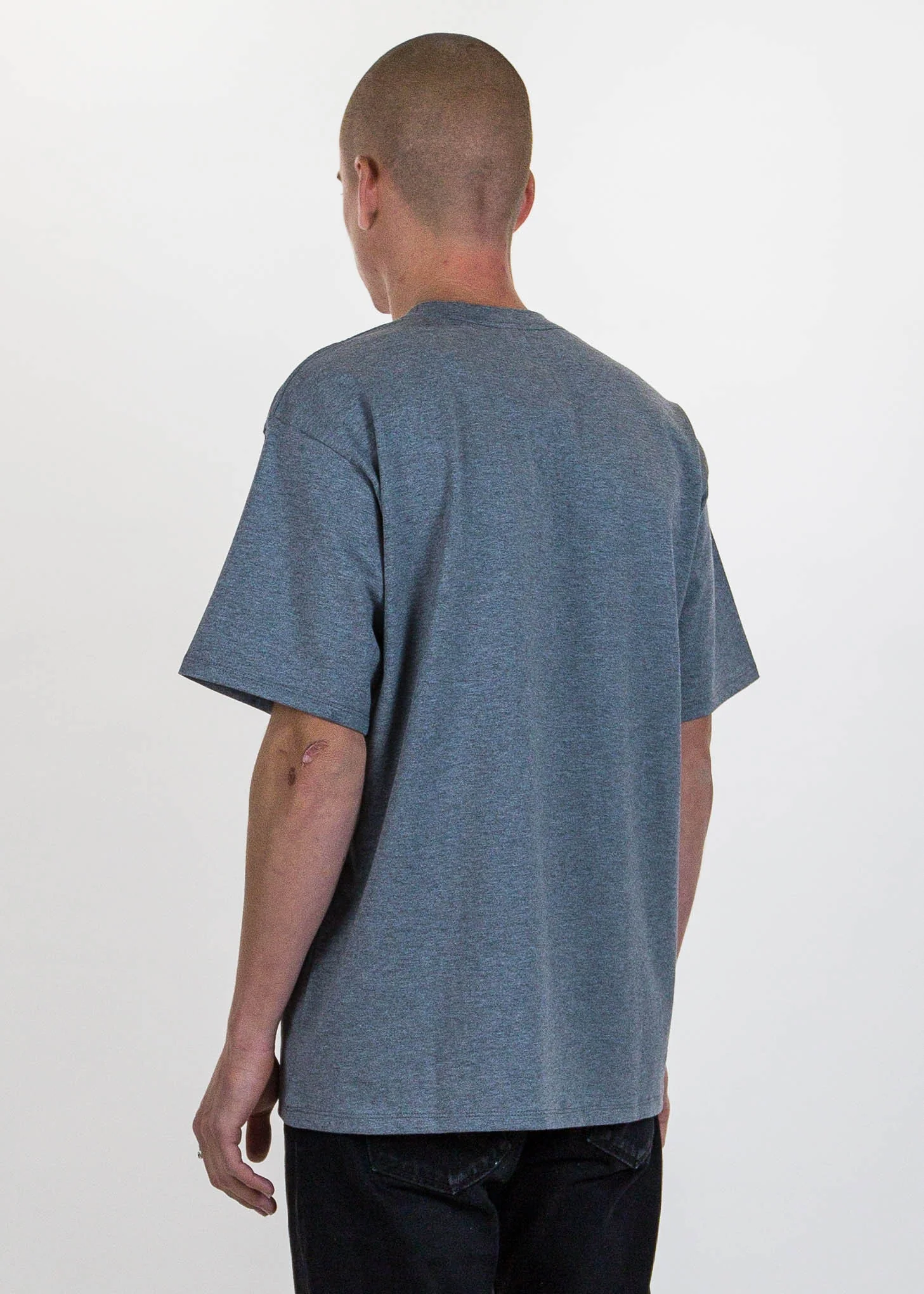 Grey Fringe Embroidery Air Brush T-Shirt - Image 4
