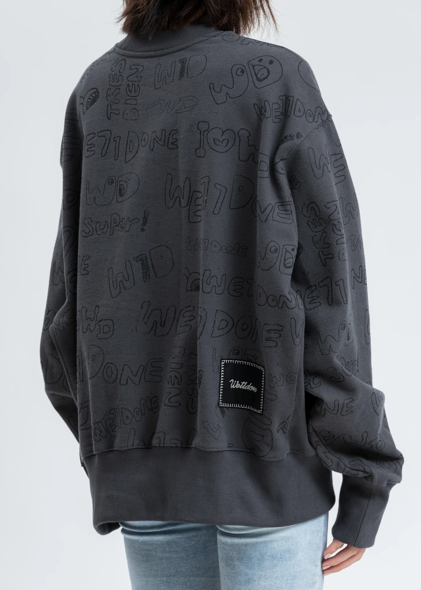 Grey Graffiti Graphic Sweatshirt - Image 2
