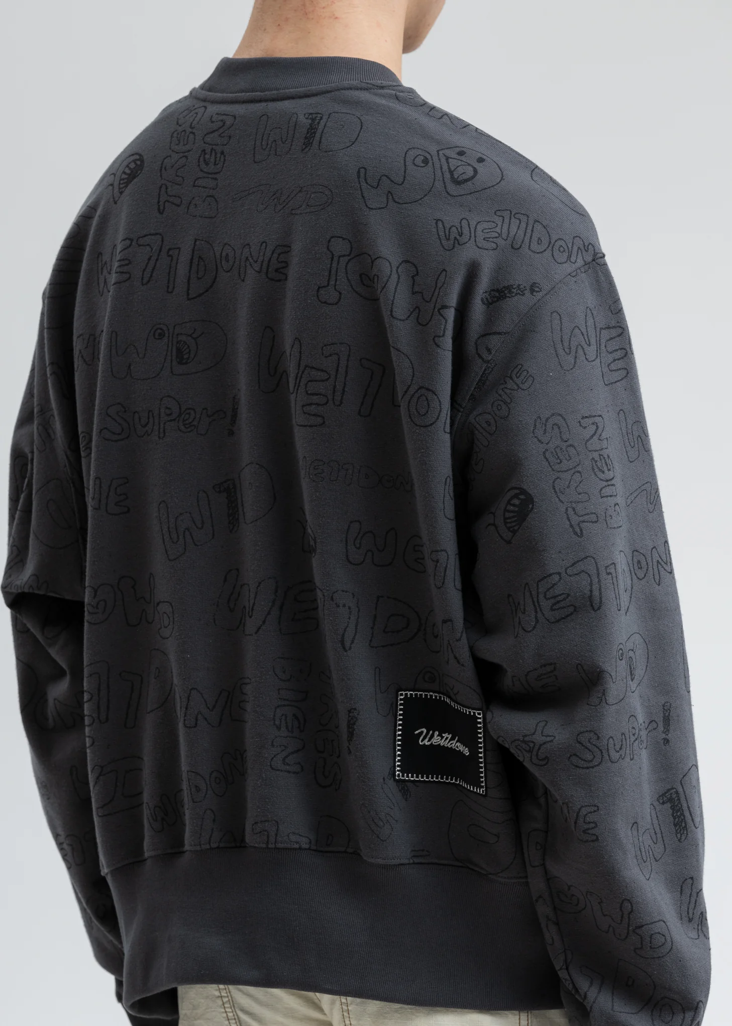 Grey Graffiti Graphic Sweatshirt - Image 2