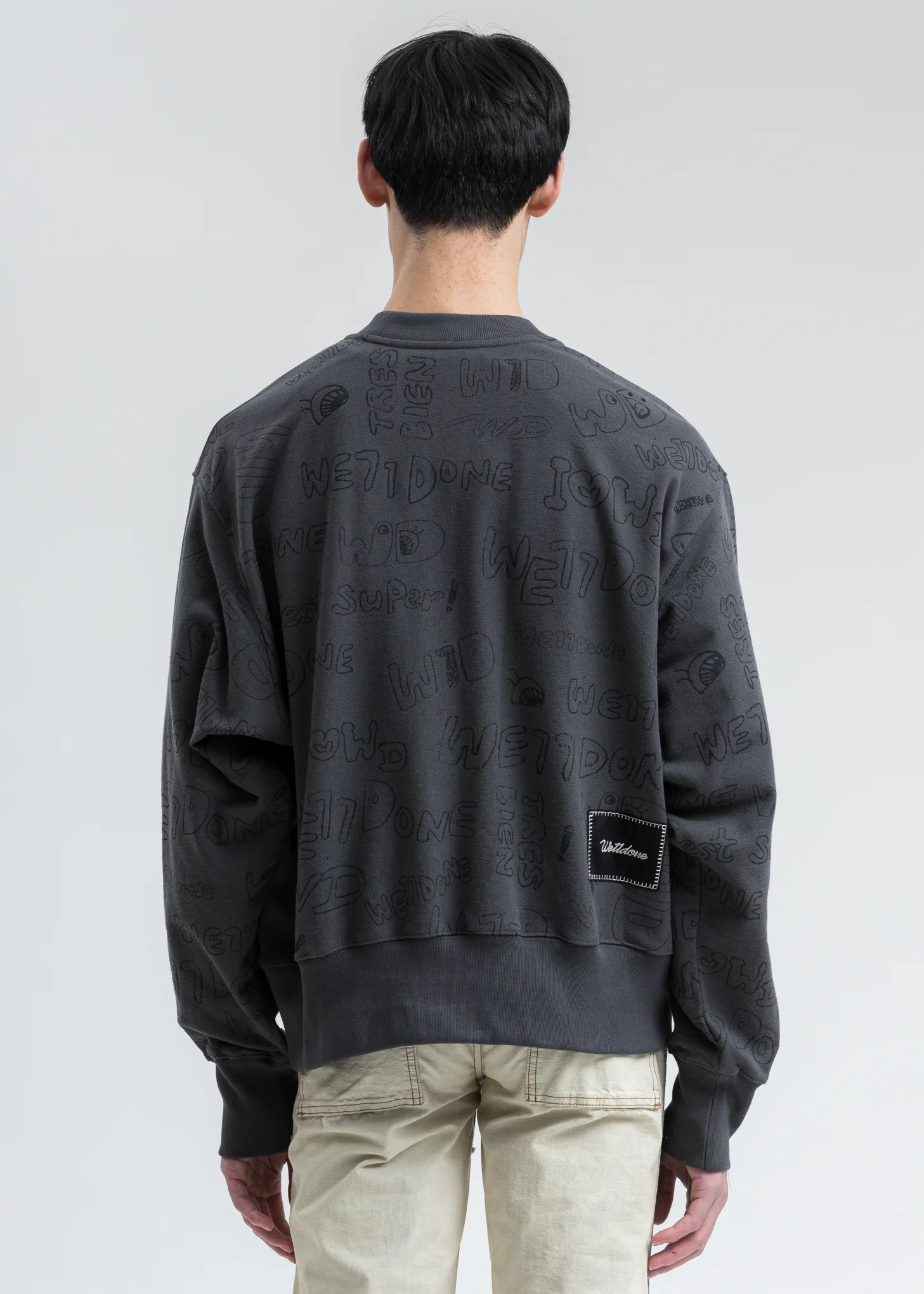 Grey Graffiti Graphic Sweatshirt - Image 4