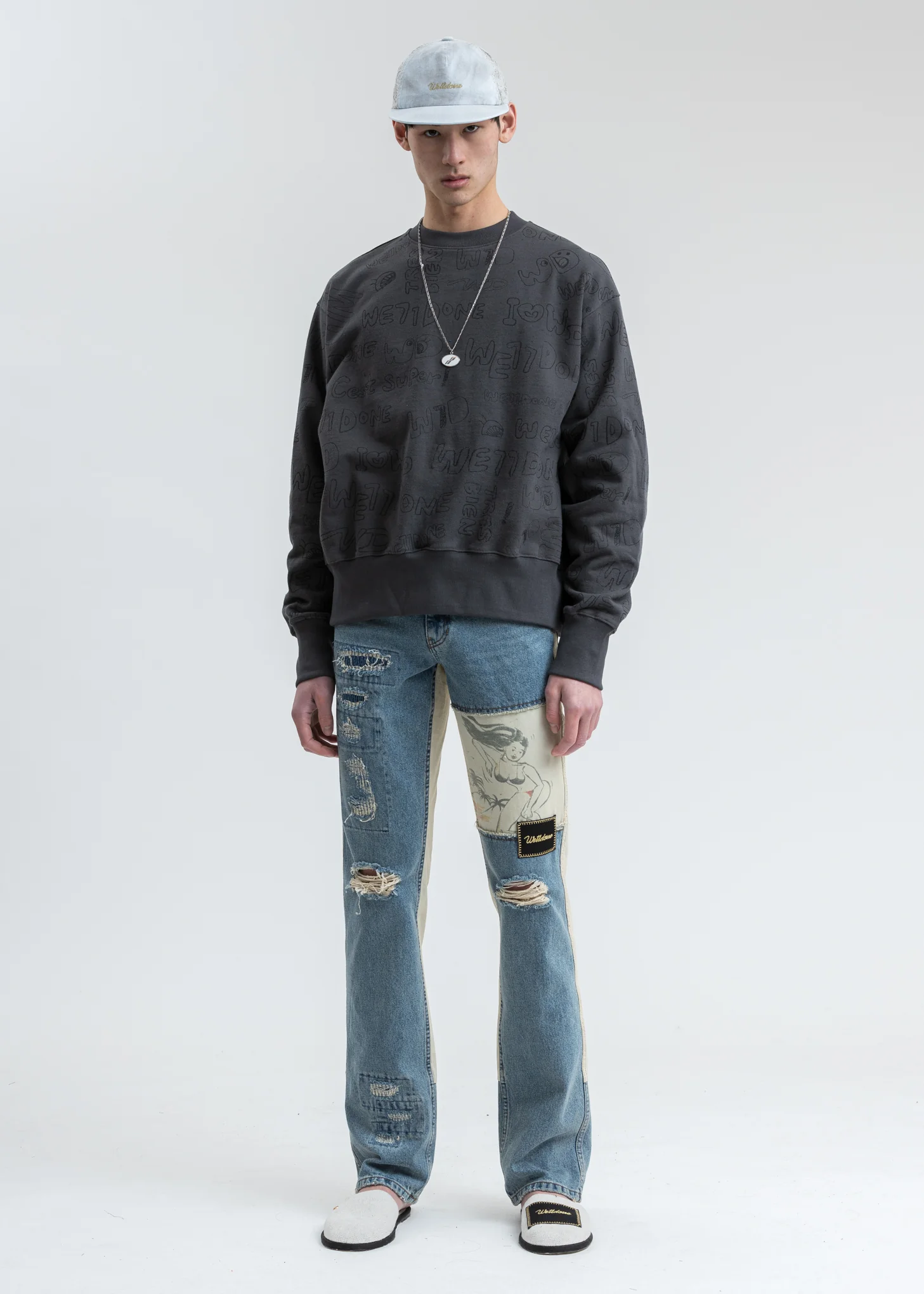 Grey Graffiti Graphic Sweatshirt - Image 6