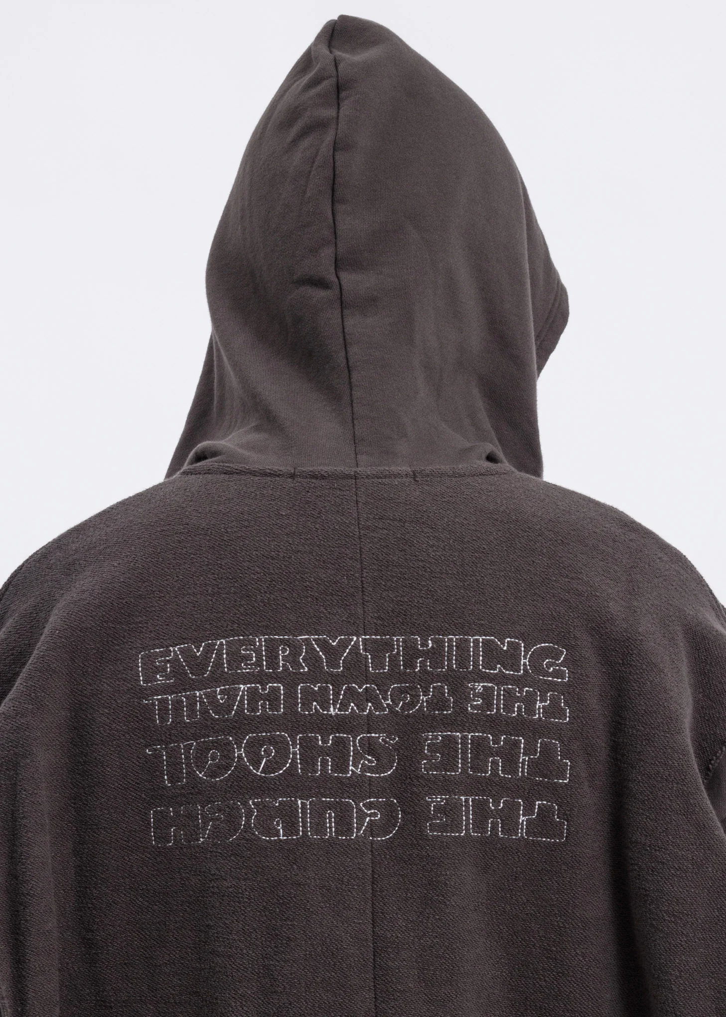 Grey Grass Layered Fleece Hoodie - Image 5